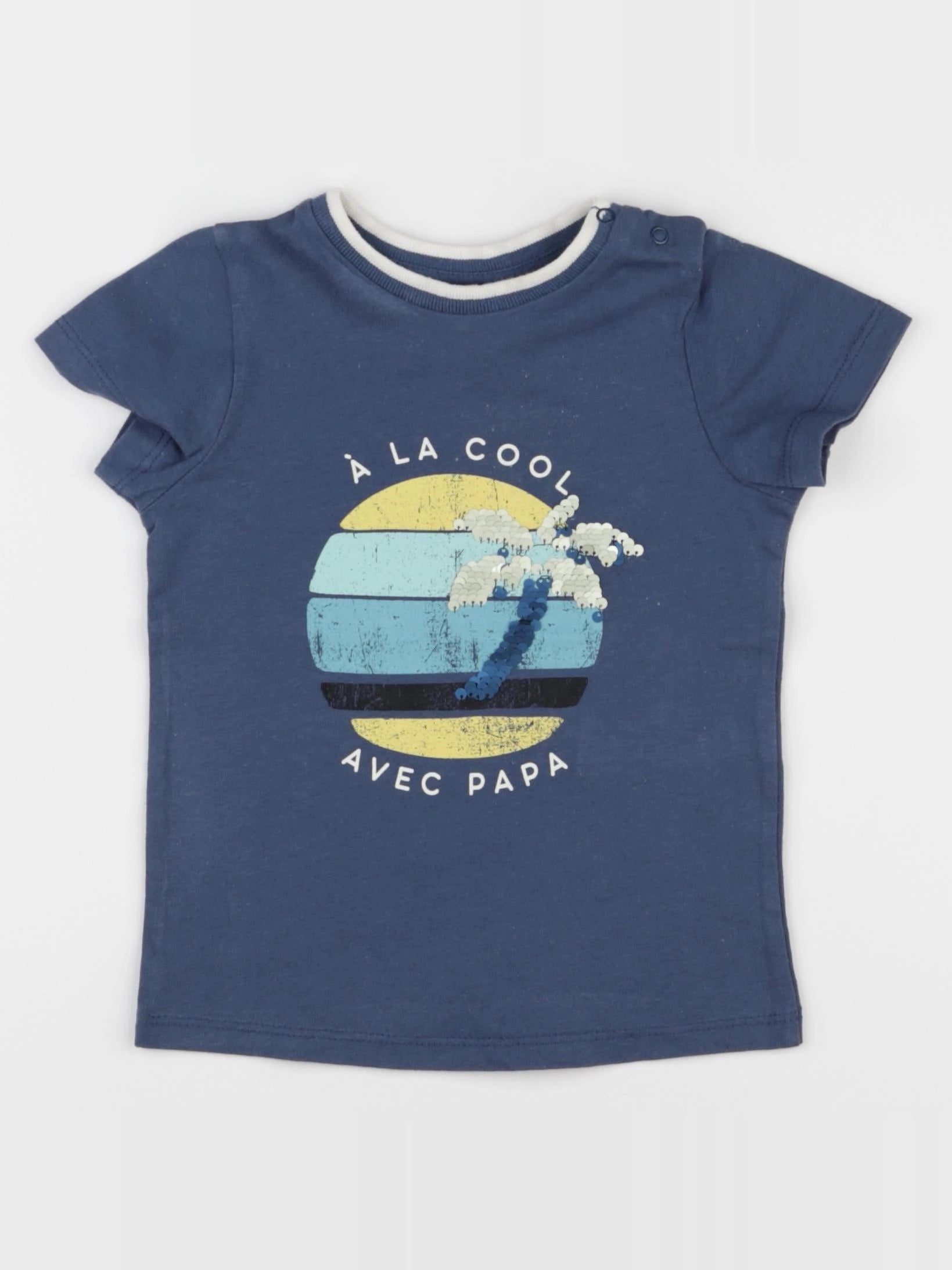 Tape à l'oeil - tee-shirt bleu - 24 mois