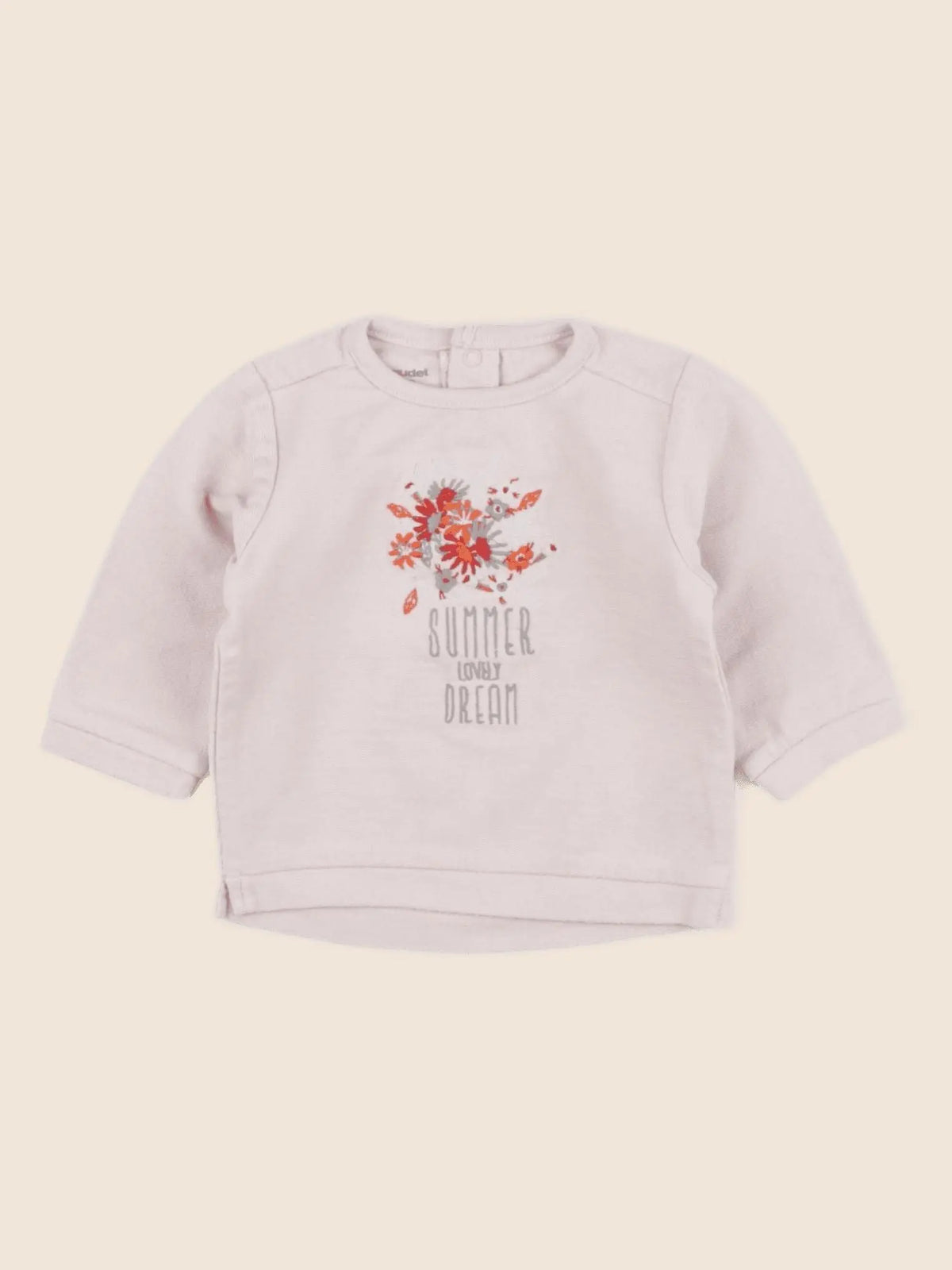 Vertbaudet - sweat rose - 3 mois