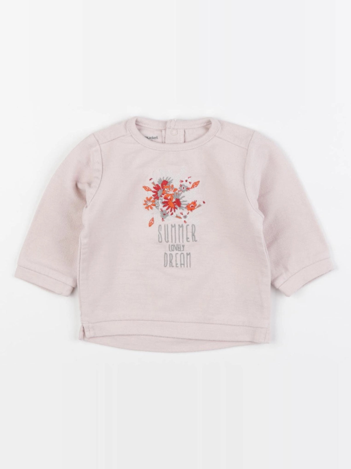 Vertbaudet - sweat rose - 3 mois