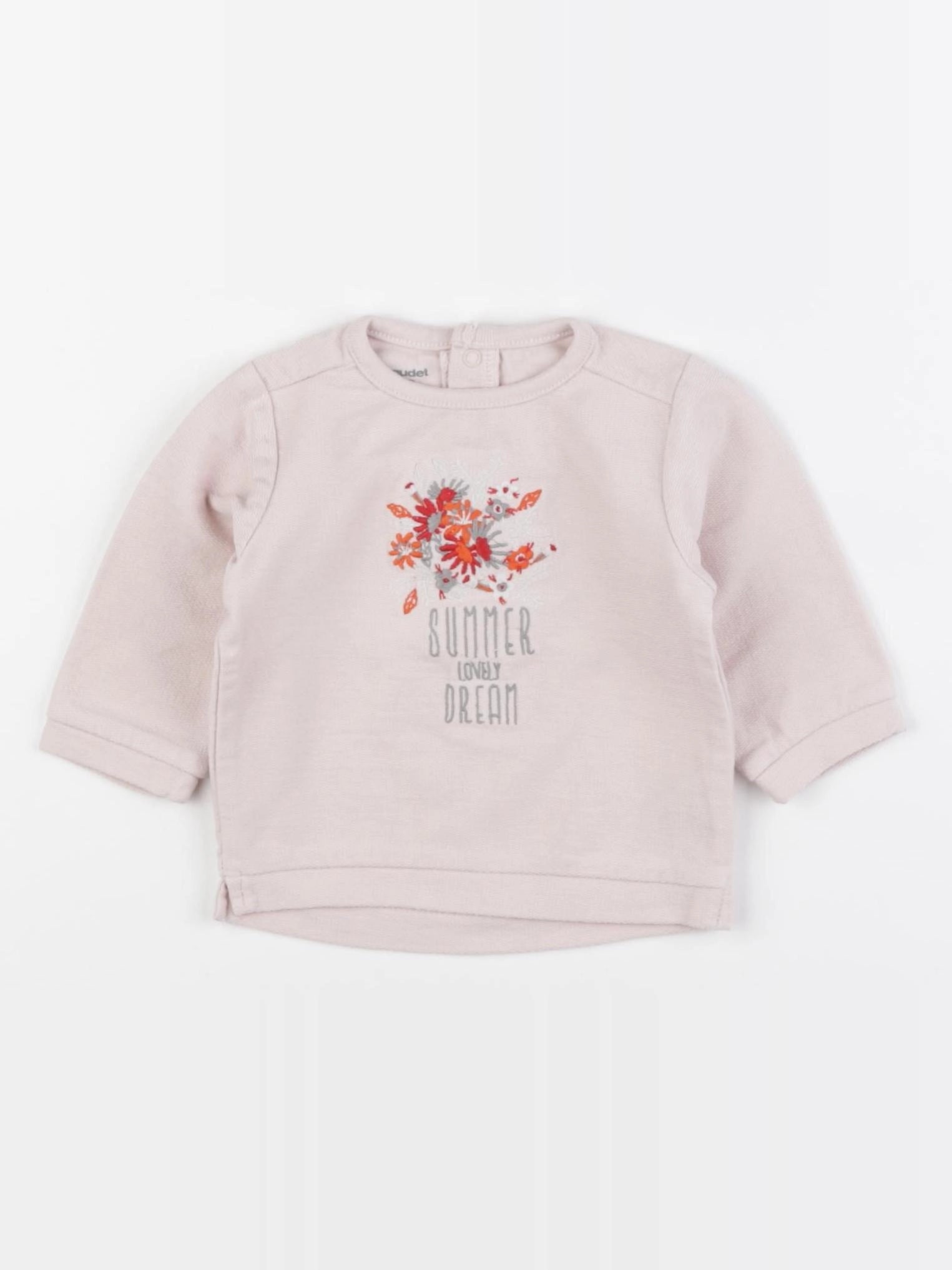 Vertbaudet - sweat rose - 3 mois