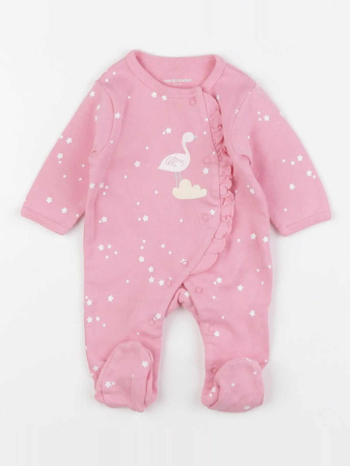 Vertbaudet - pyjama coton rose - 0 mois