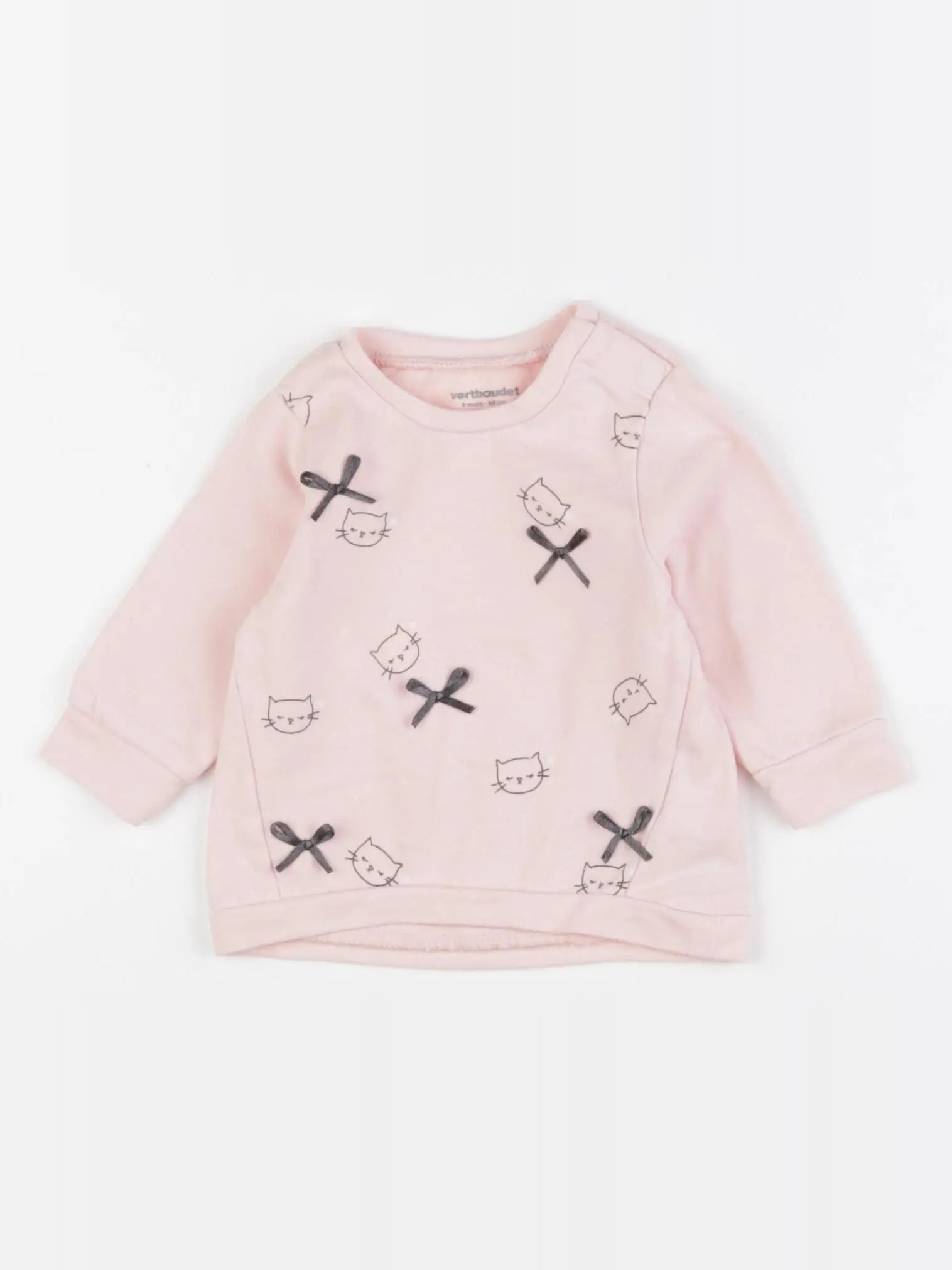 Vertbaudet - tee-shirt rose - 3 mois