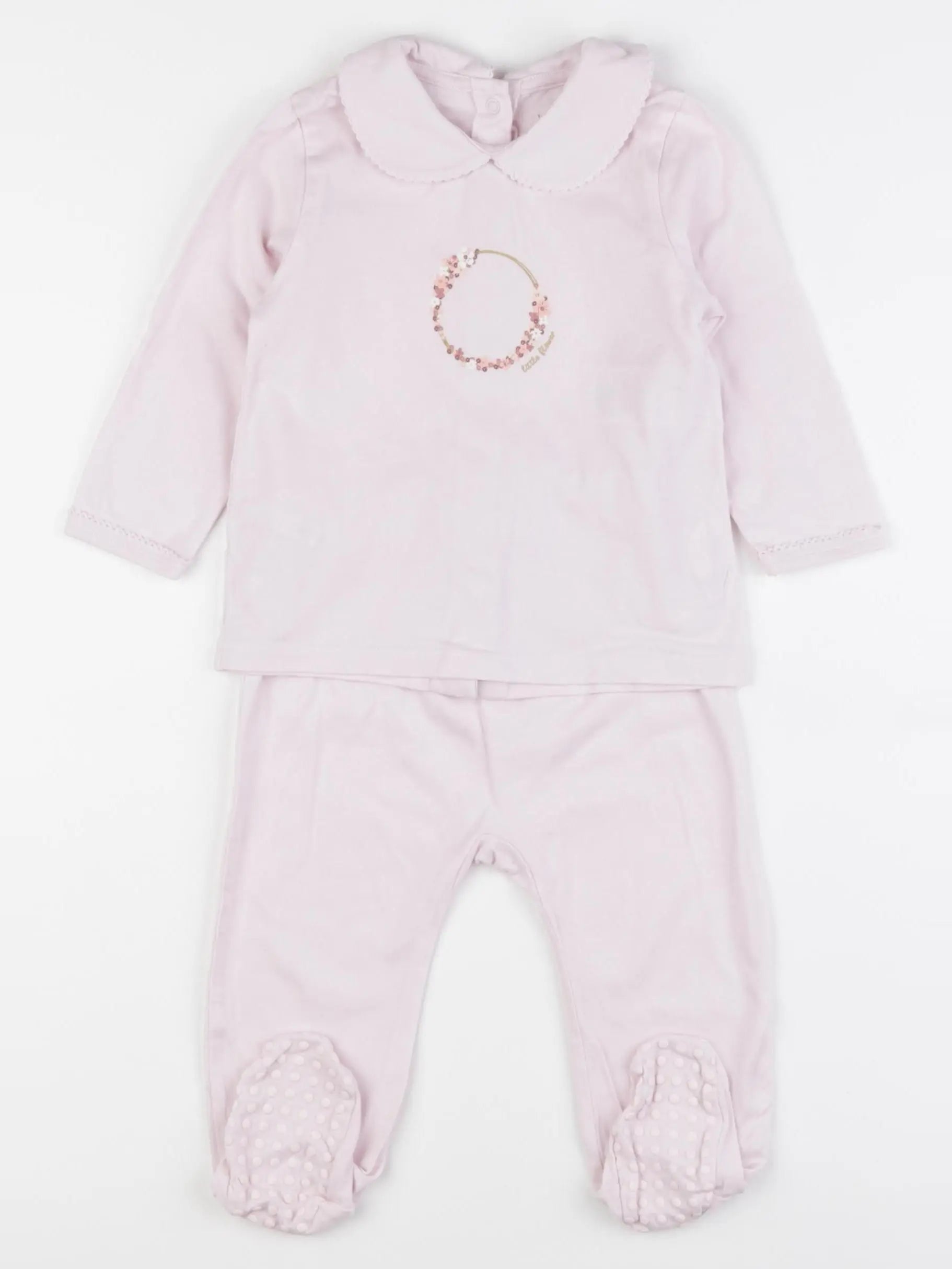 Vertbaudet - pyjama coton rose - 12 mois