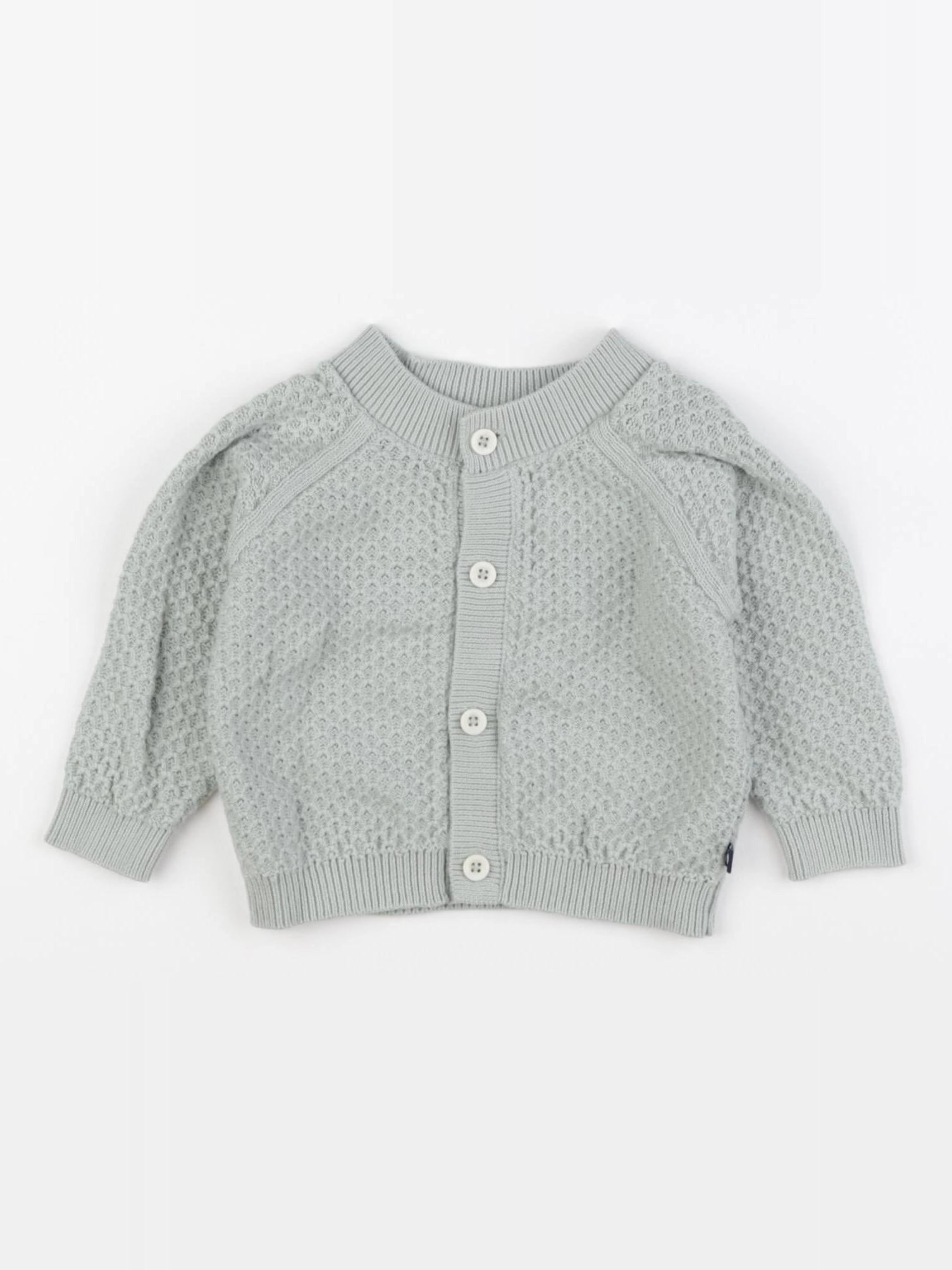 Petit Bateau - gilet vert - 3 mois