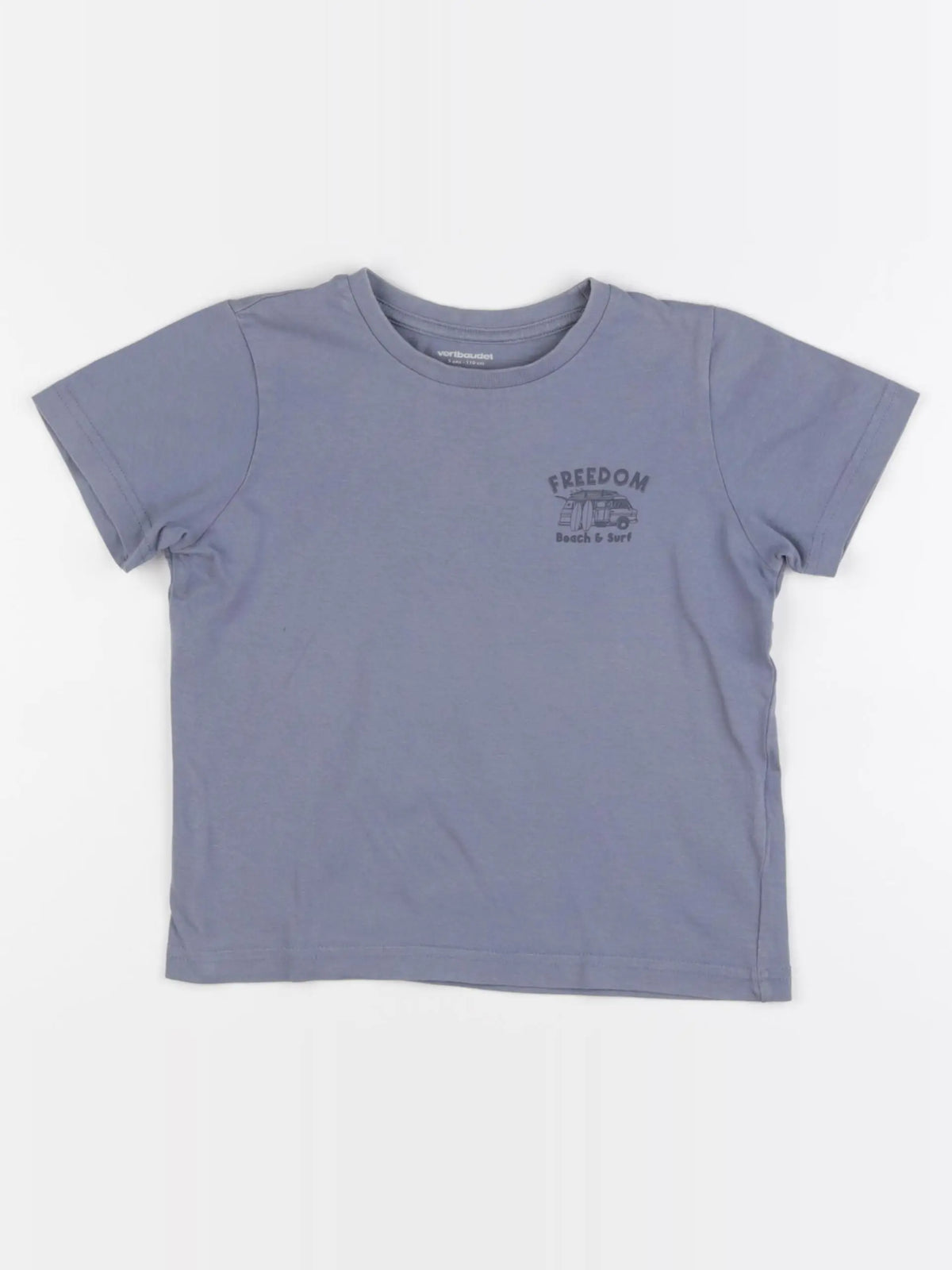 Vertbaudet - tee-shirt bleu - 5 ans