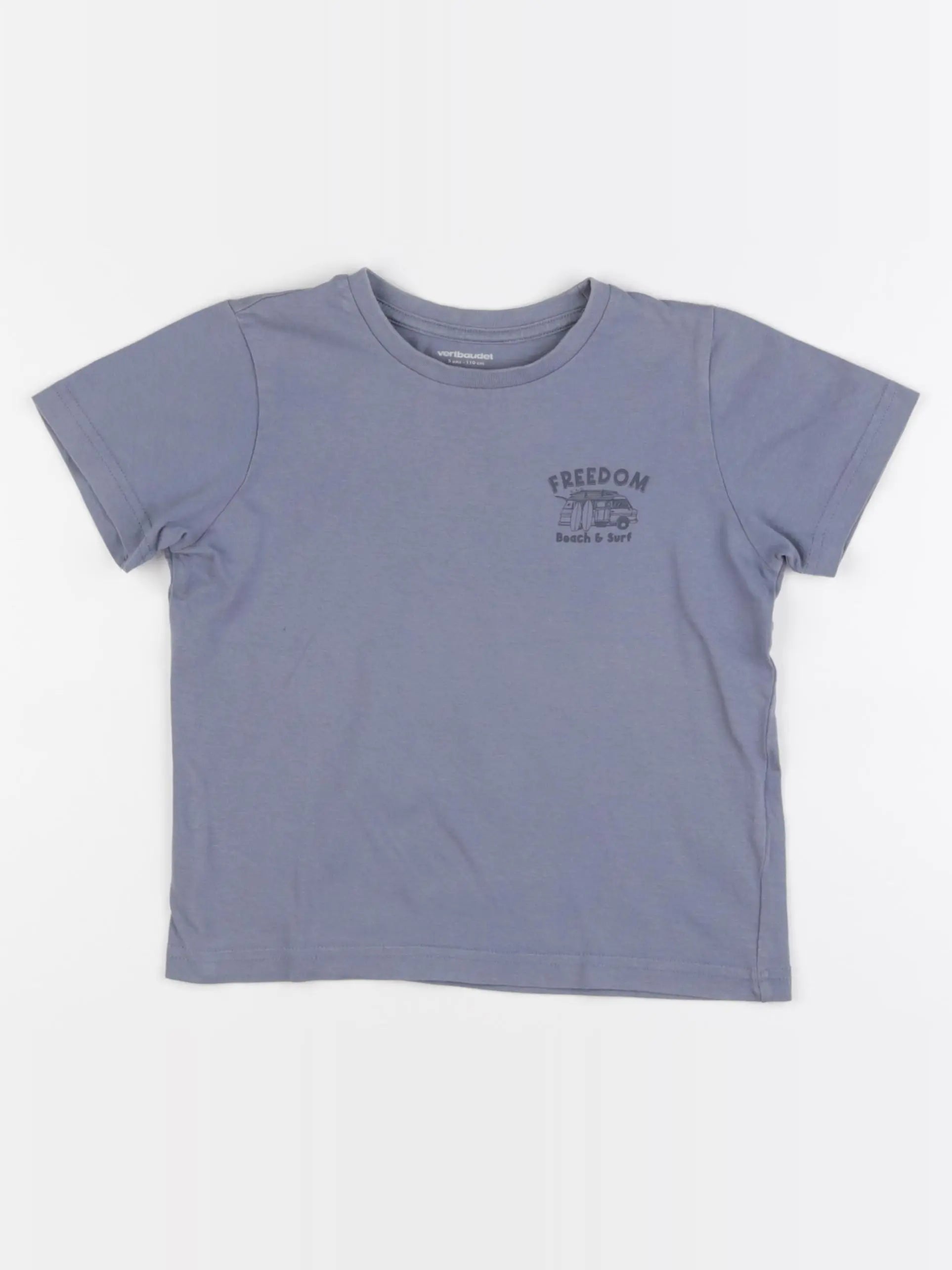 Vertbaudet - tee-shirt bleu - 5 ans