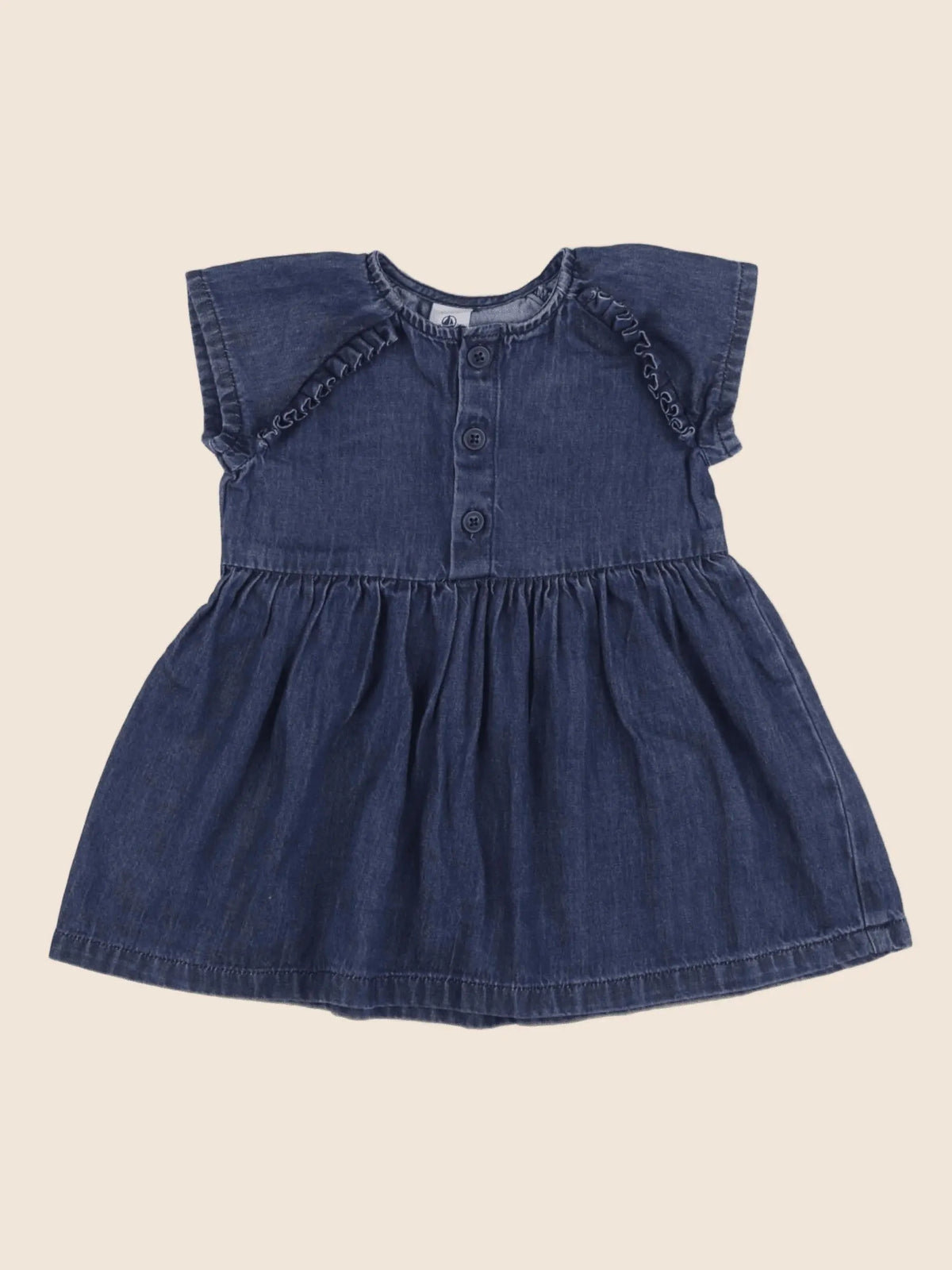 Petit Bateau - robe bleu - 12 mois