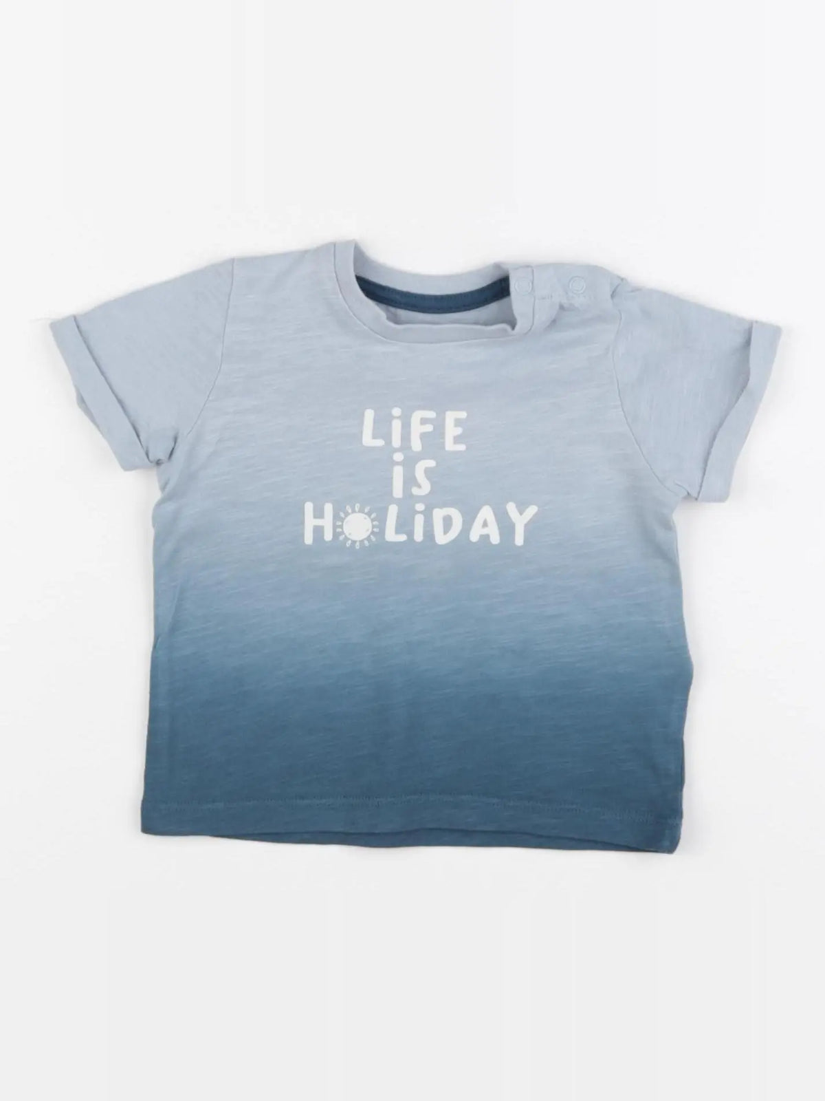 Vertbaudet - tee-shirt bleu - 6 mois