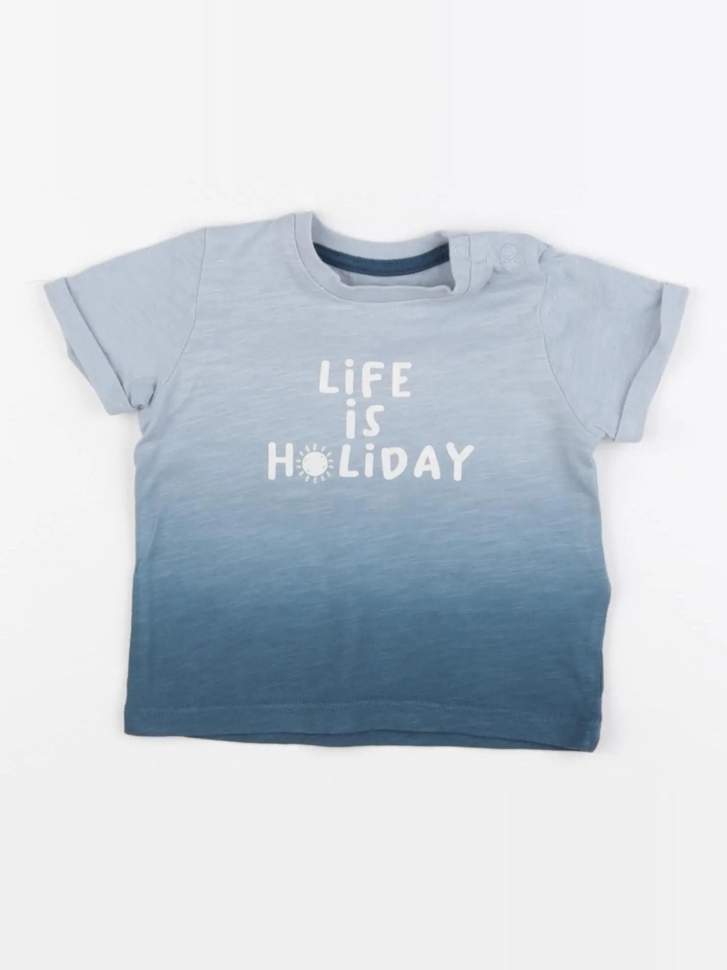 Vertbaudet - tee-shirt bleu - 6 mois