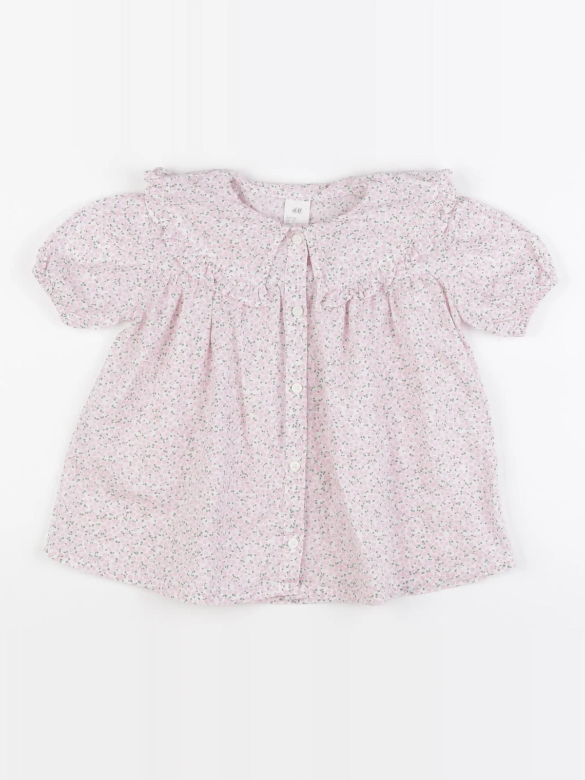 H&M - blouse rose - 3/4 ans