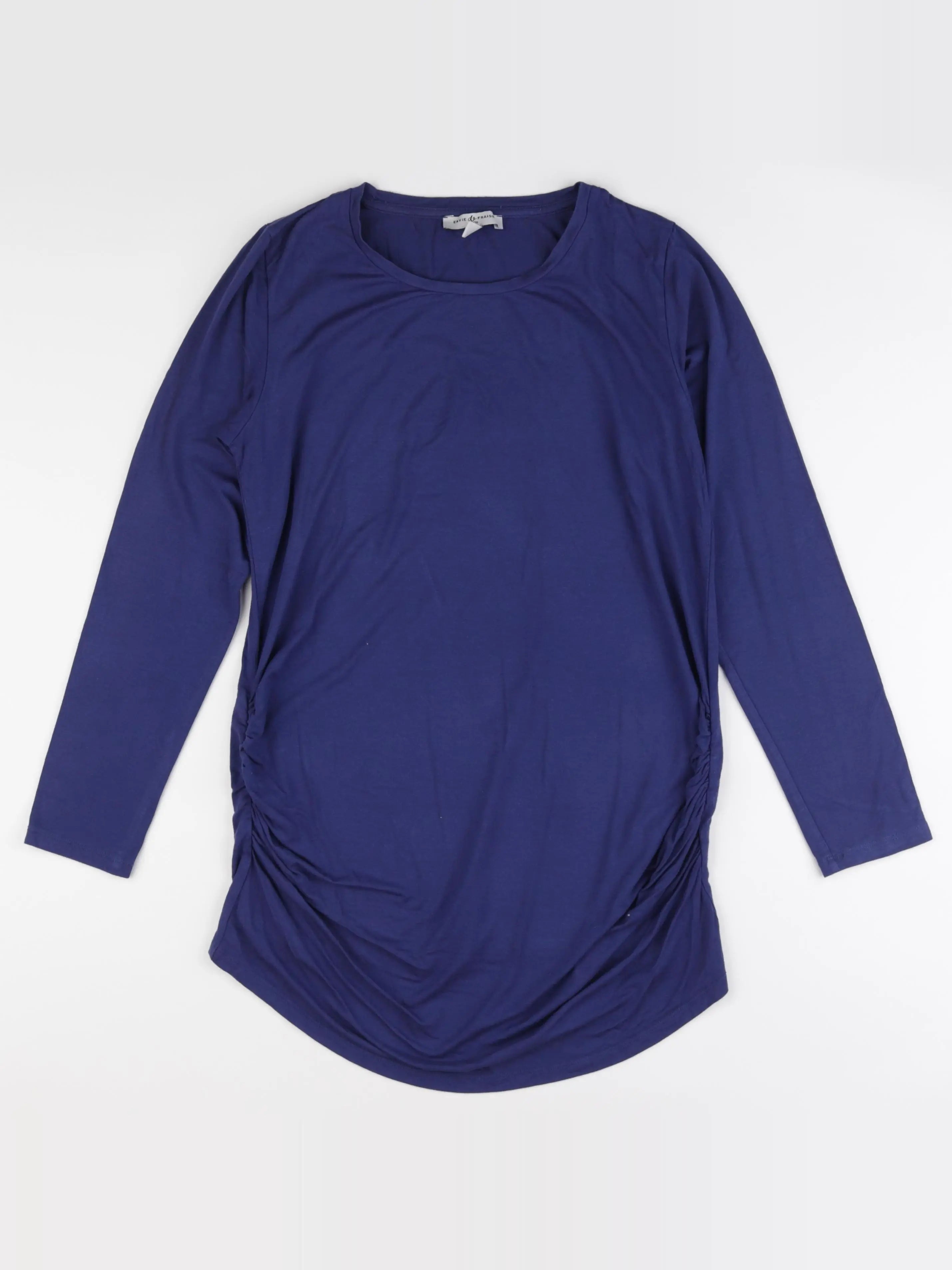 Envie de fraise - tee-shirt grossesse bleu - 36 à 38