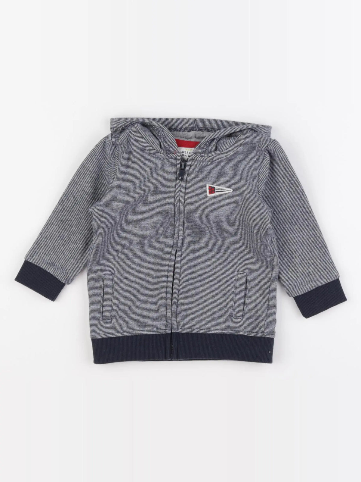 Tape à l'oeil - sweat bleu, blanc - 12 mois