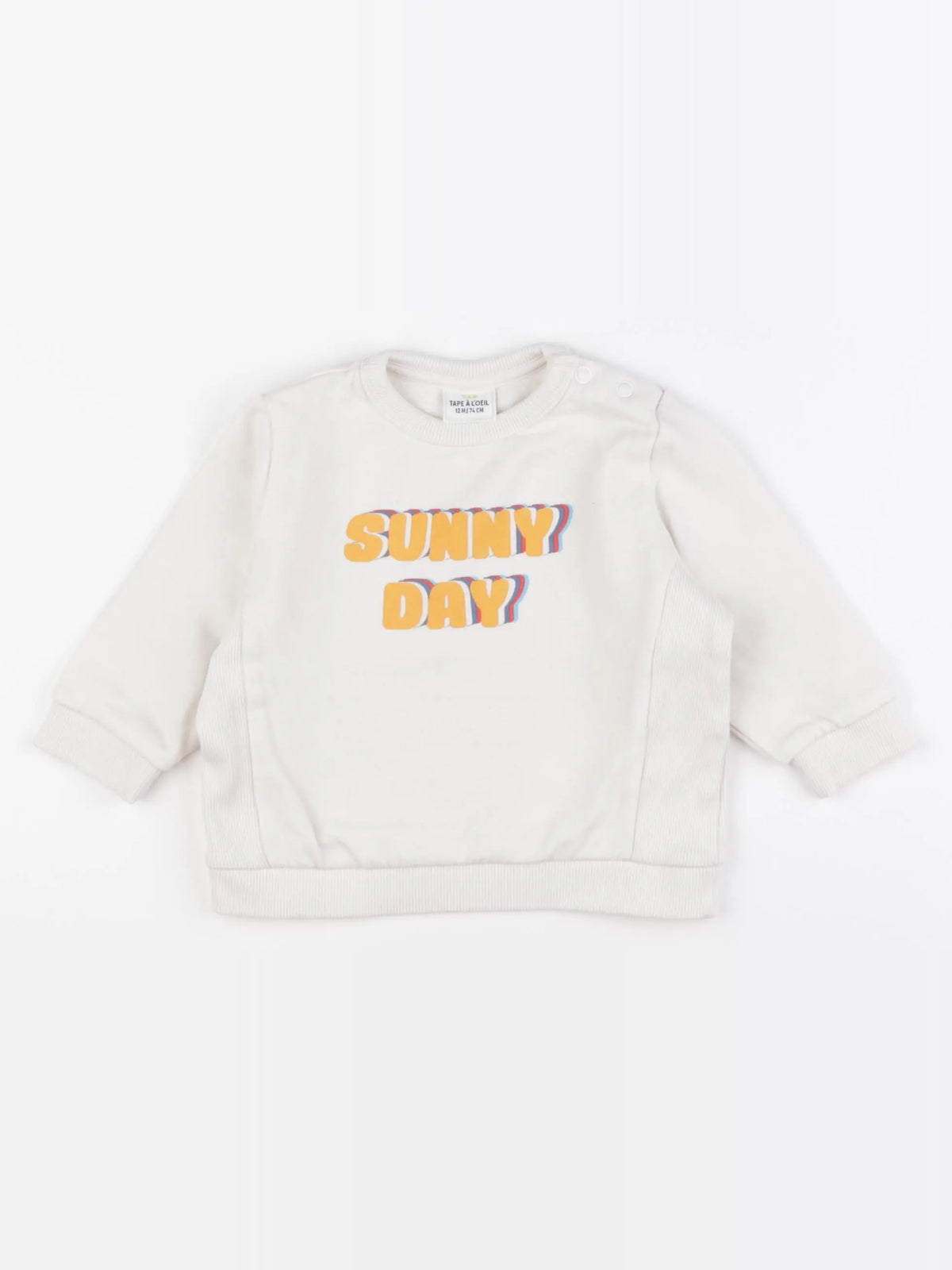 Tape à l'oeil - sweat blanc - 12 mois