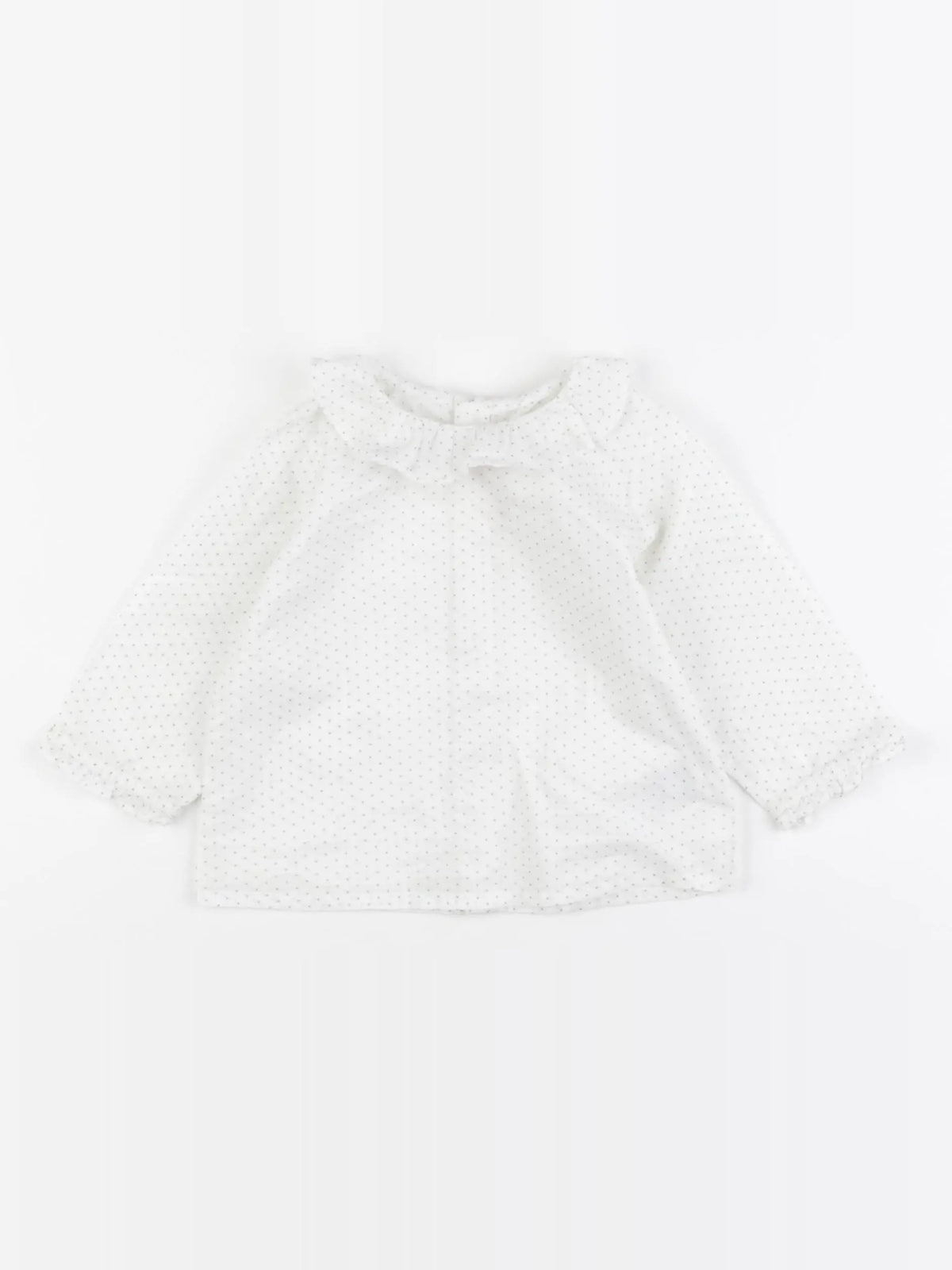 Bonpoint - blouse blanc, or - 9 mois