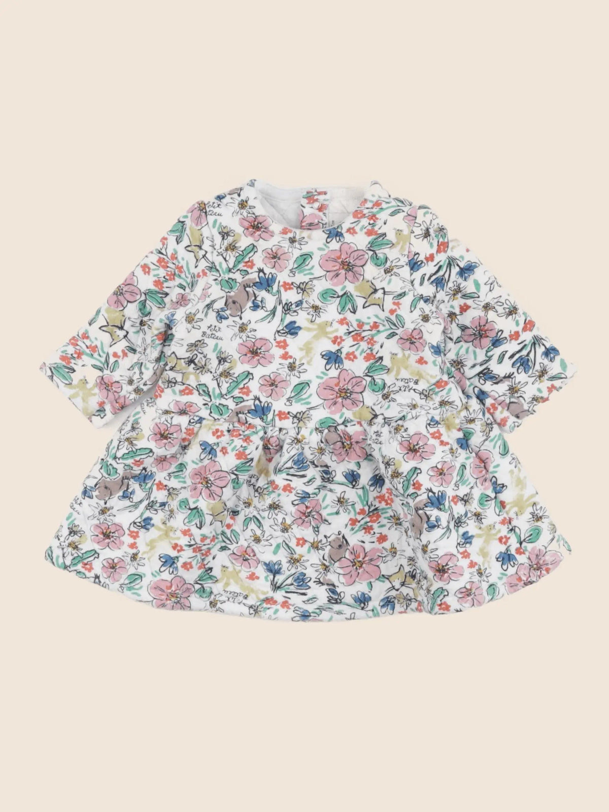 Petit Bateau - robe multicolore - 6 mois