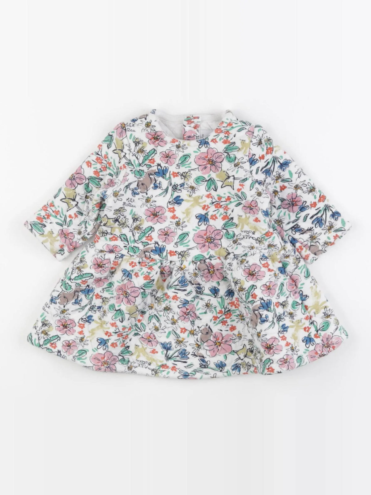 Petit Bateau - robe multicolore - 6 mois