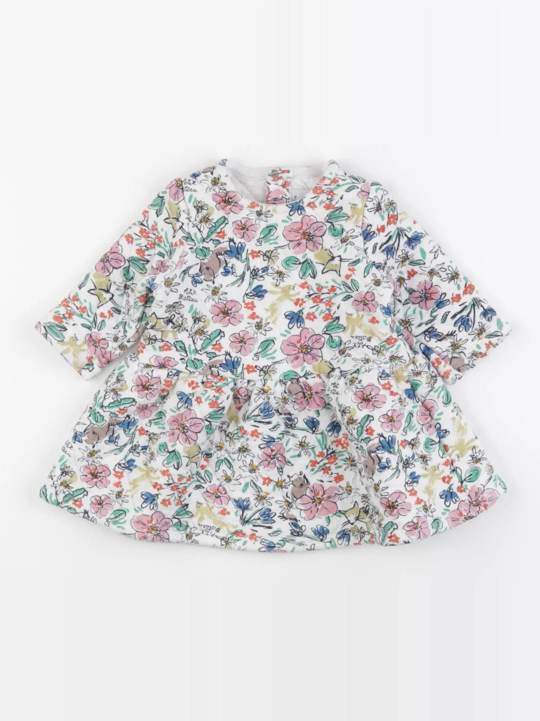 Petit Bateau - robe multicolore - 6 mois