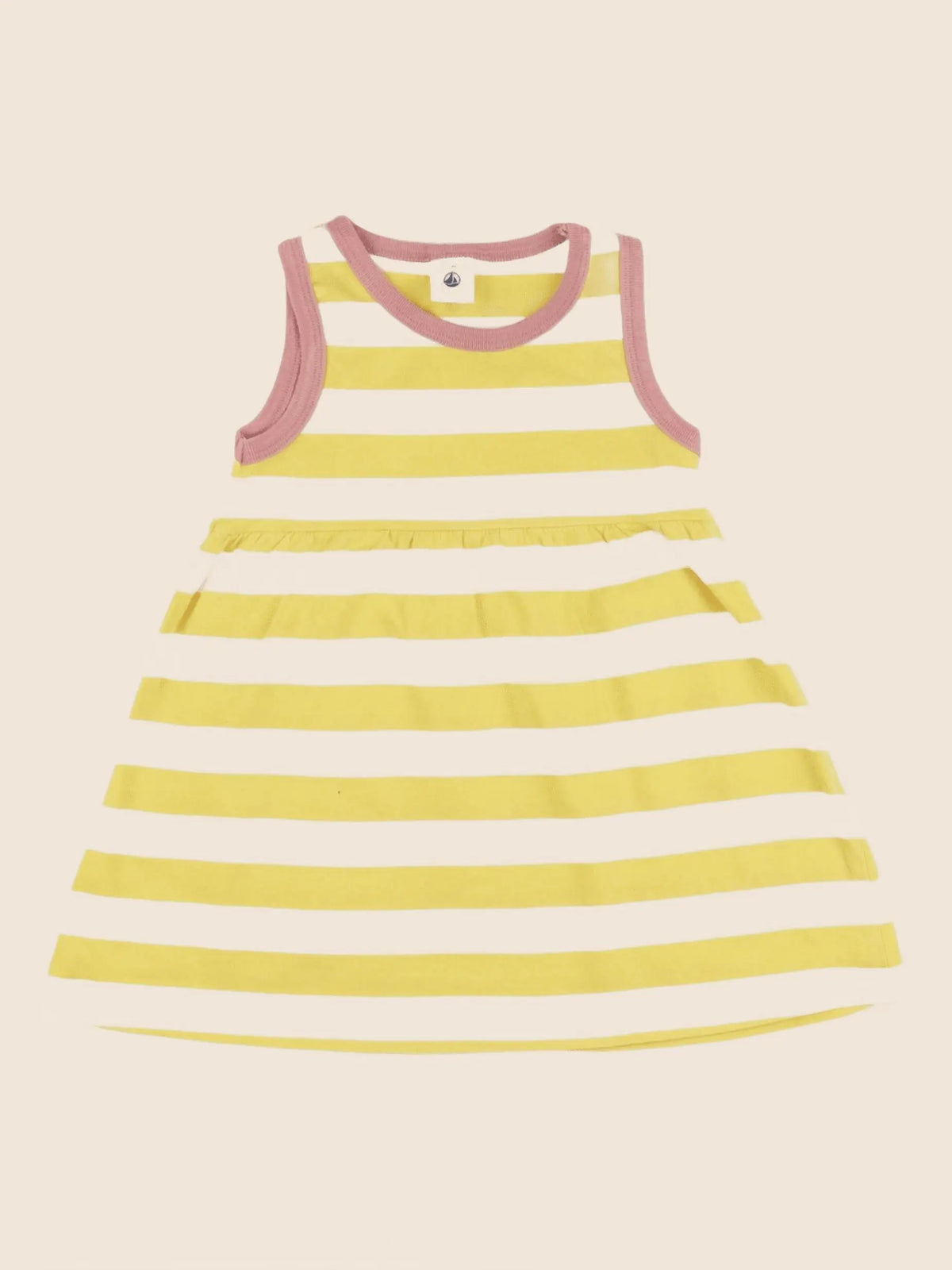 Petit Bateau - robe jaune - 18 mois
