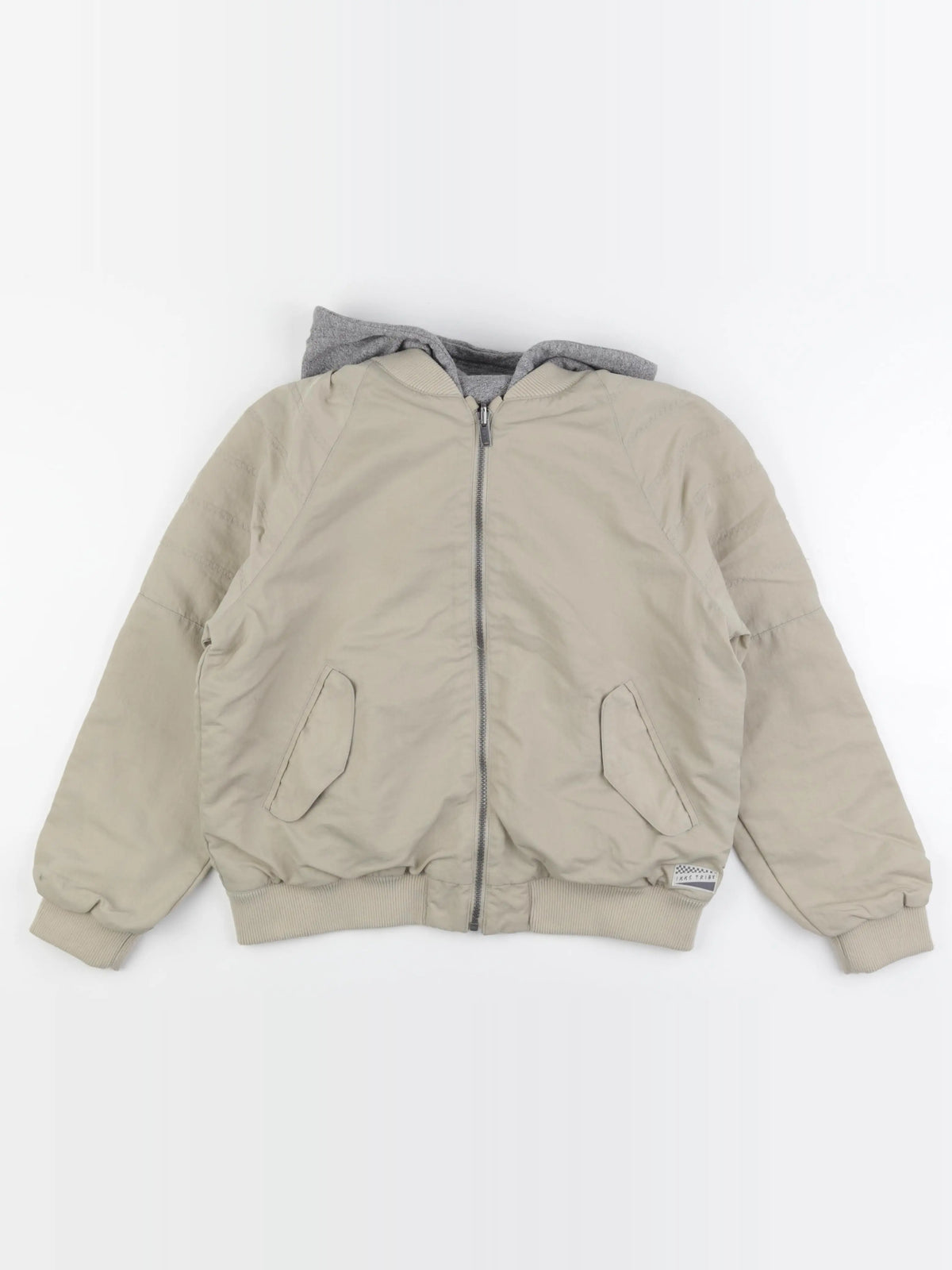 IKKS - veste réversible beige, gris - 12 ans