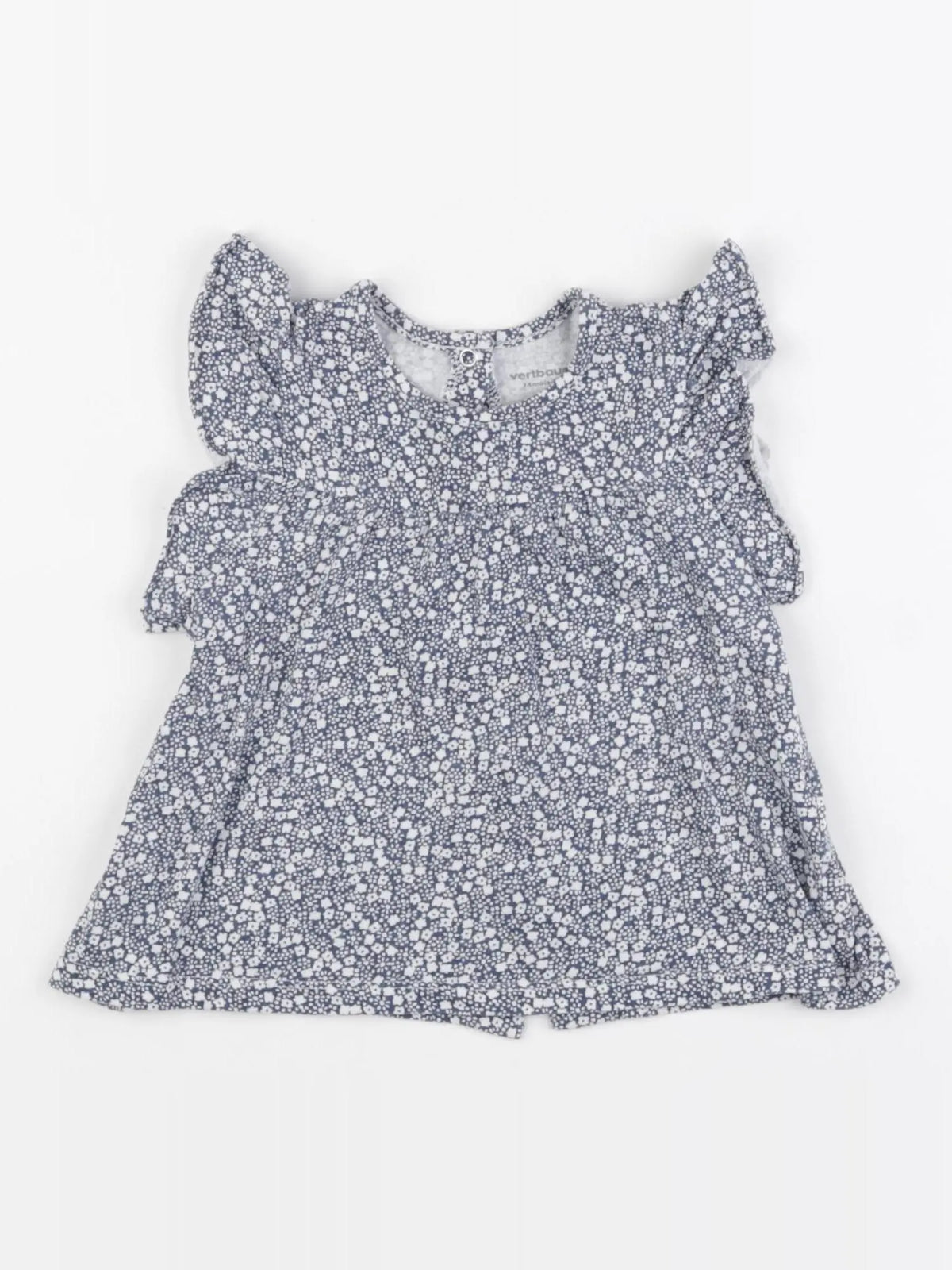 Vertbaudet - tee-shirt blanc, bleu - 24 mois