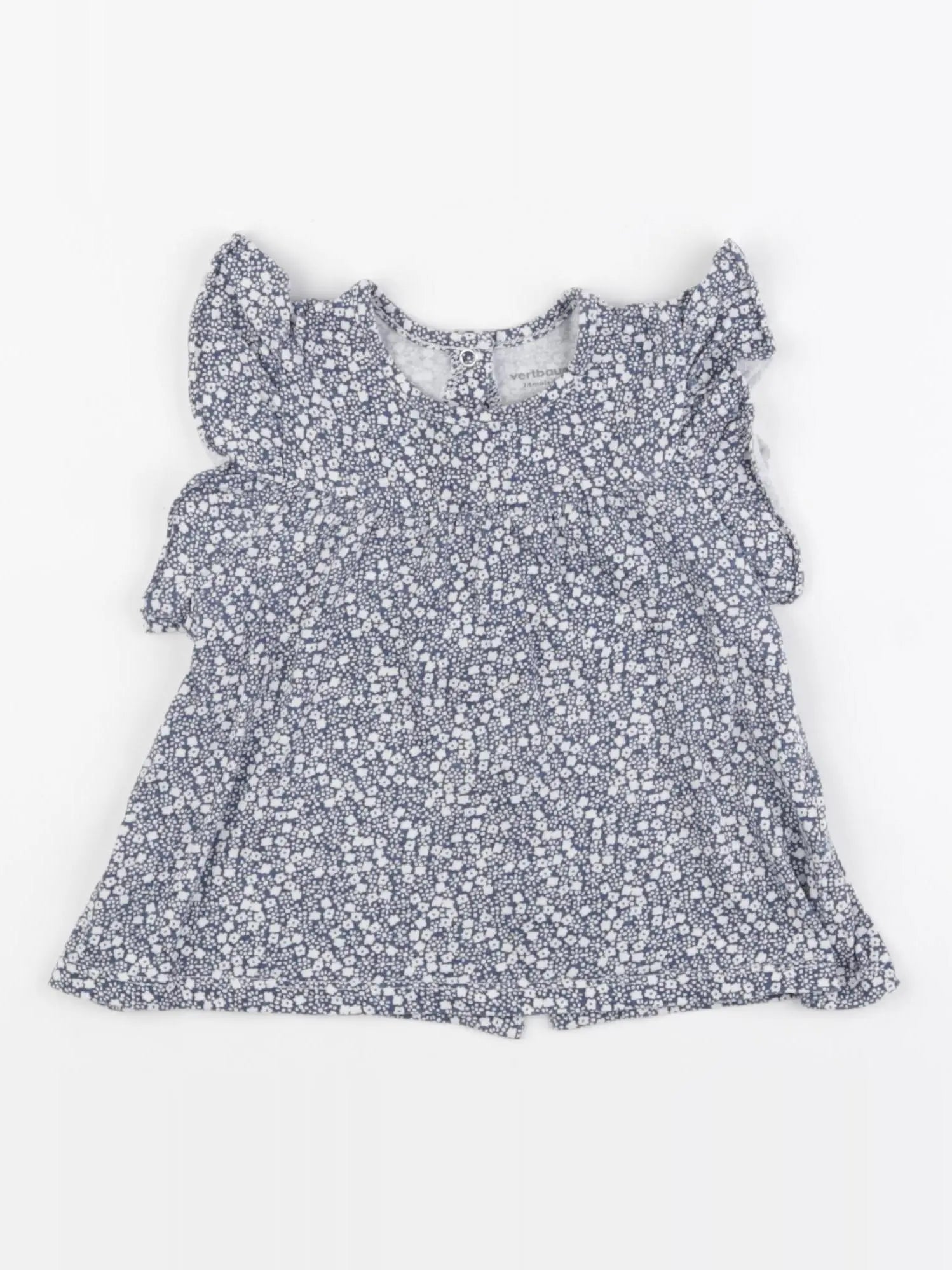 Vertbaudet - tee-shirt blanc, bleu - 24 mois