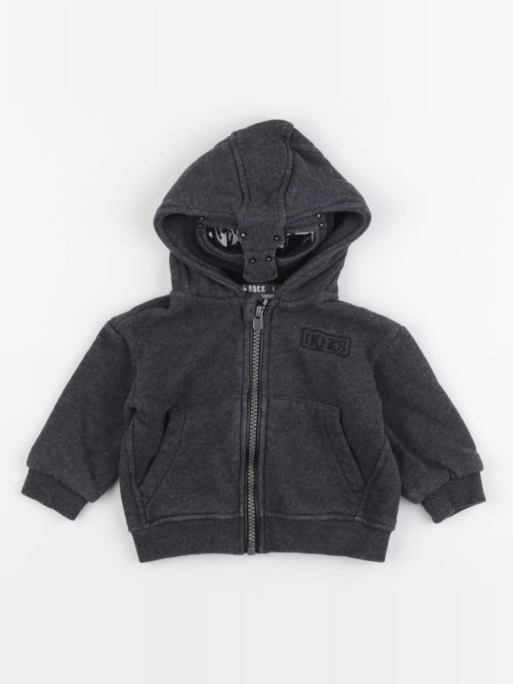 IKKS - sweat imprimé au dos gris - 6 mois