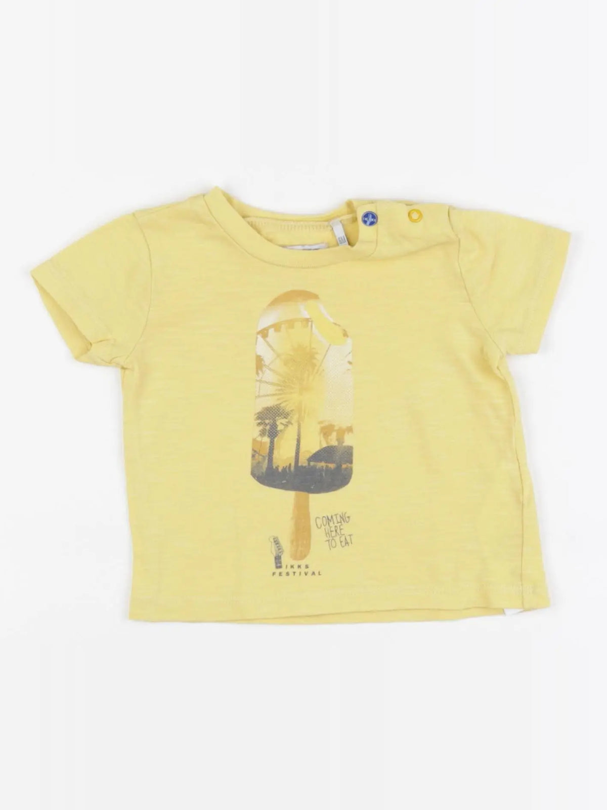 IKKS - tee-shirt jaune - 6 mois
