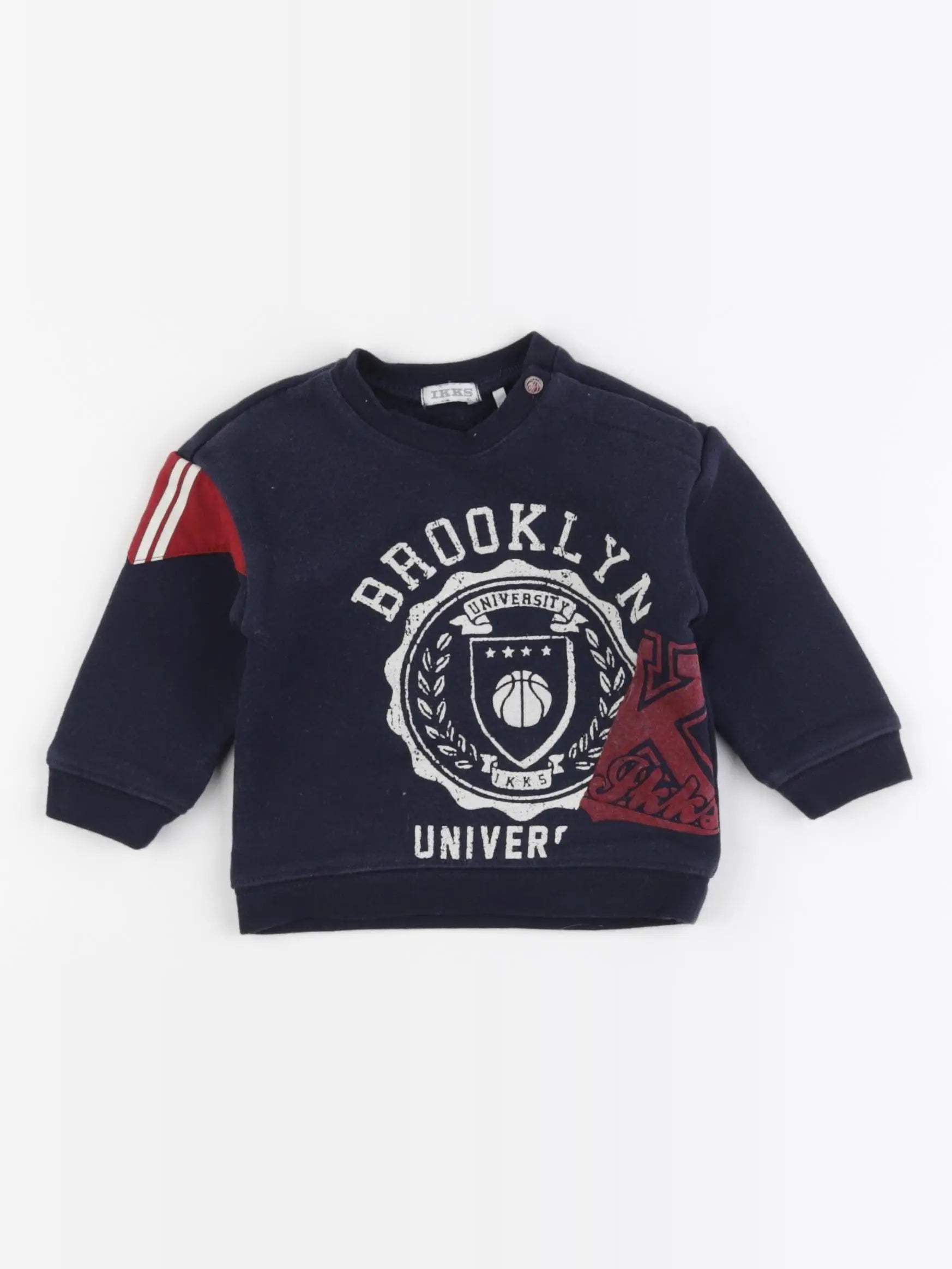 IKKS - sweat bleu - 6 mois