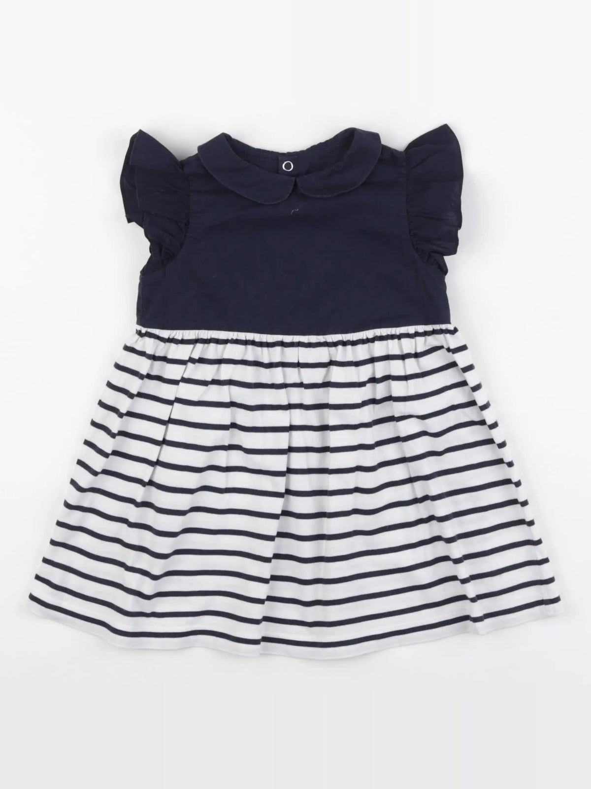 Jacadi - robe blanc, bleu - 24 mois