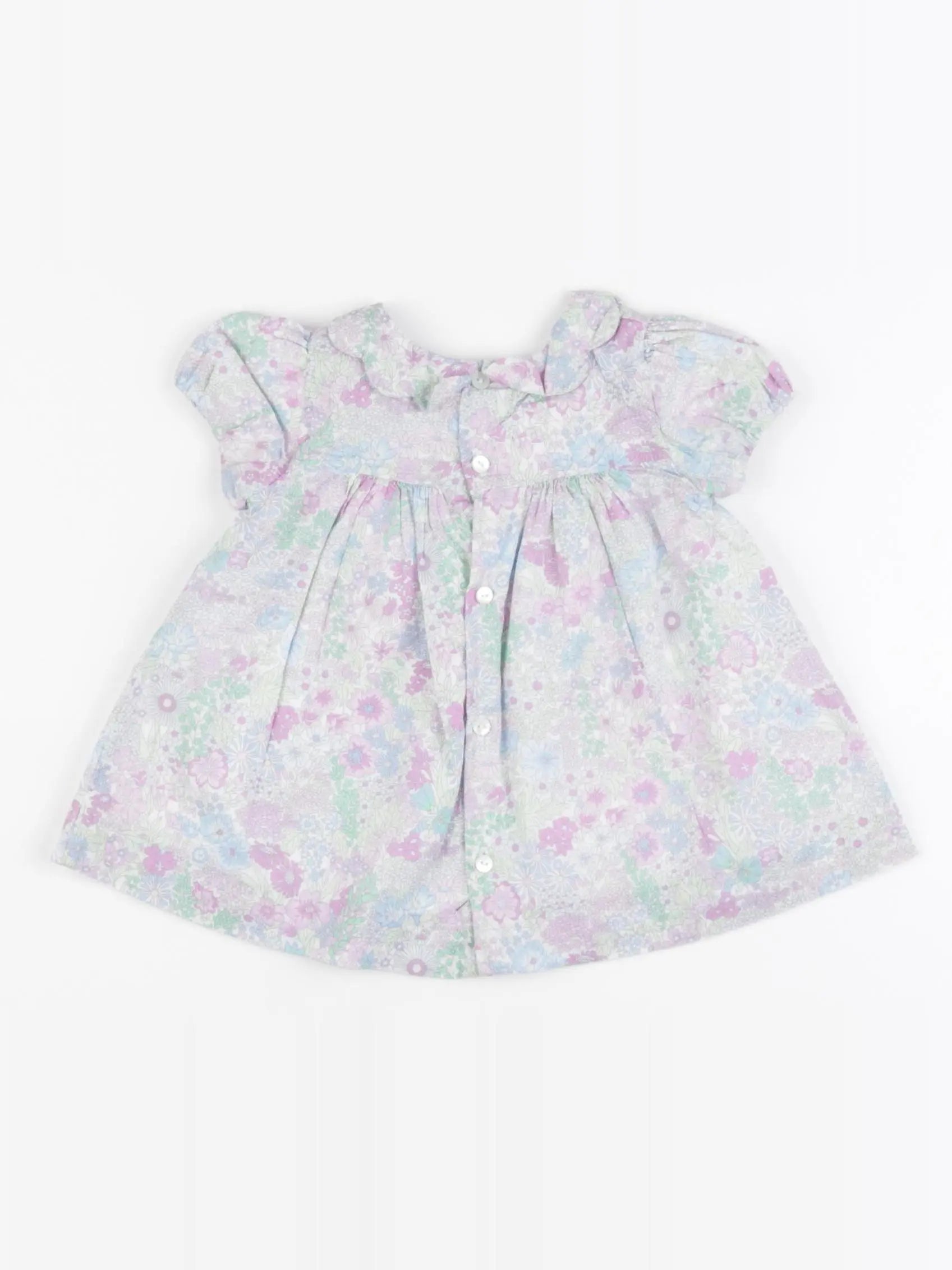 Jacadi - robe liberty bleu, violet - 3 mois