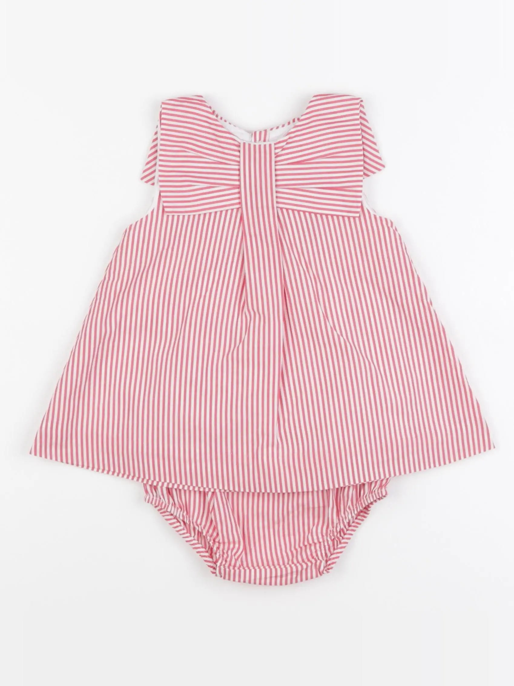 Jacadi - robe blanc, rouge - 6 mois