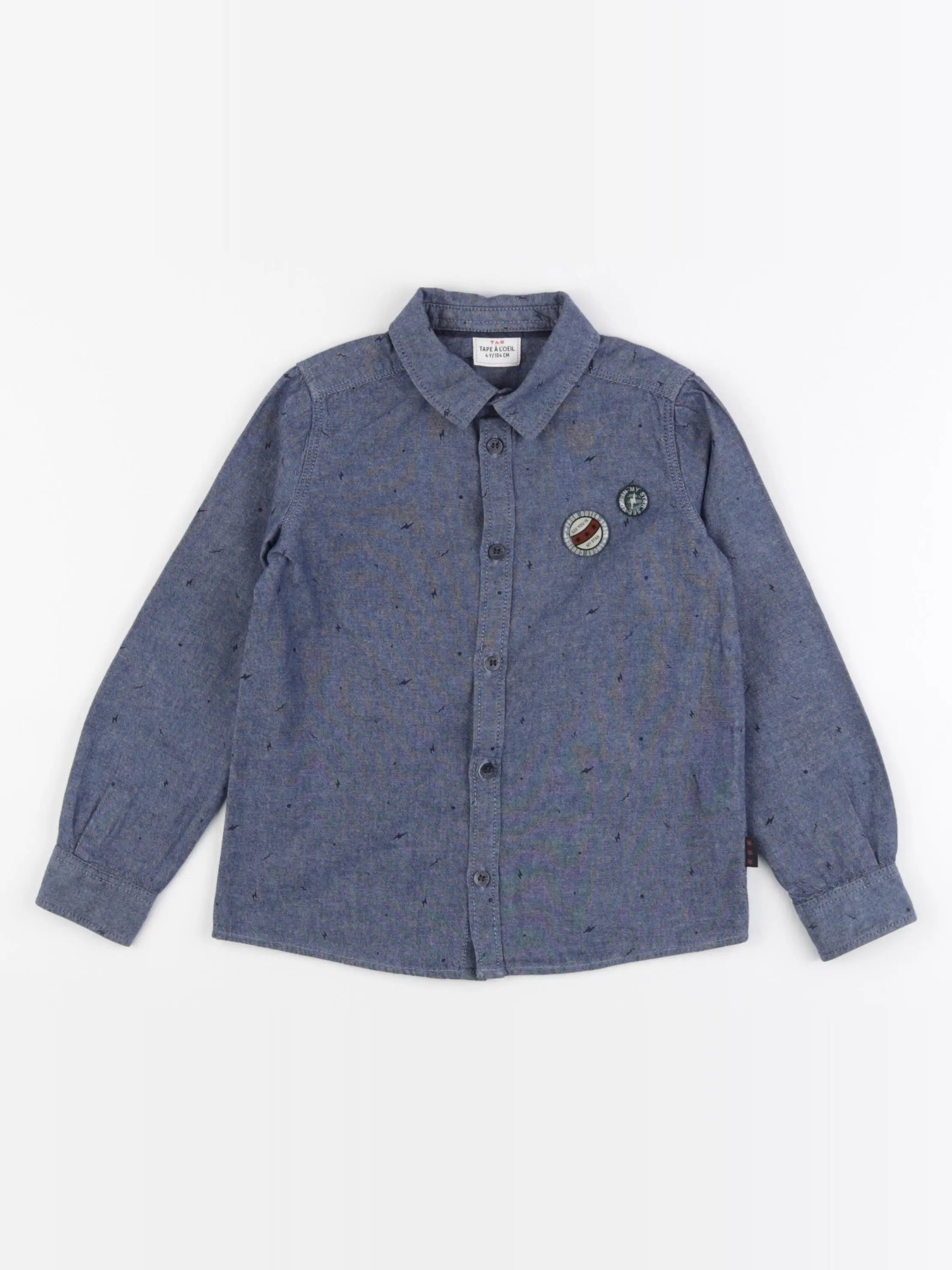 Tape à l'oeil - chemise bleu - 4 ans
