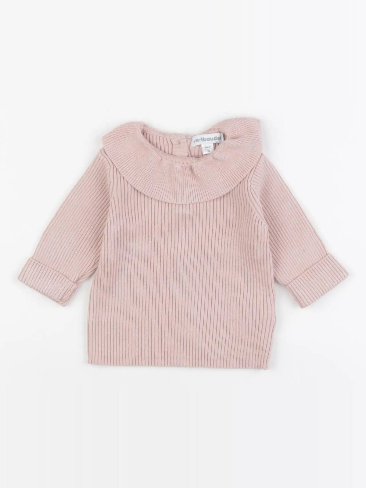 Vertbaudet - pull rose - 3 mois