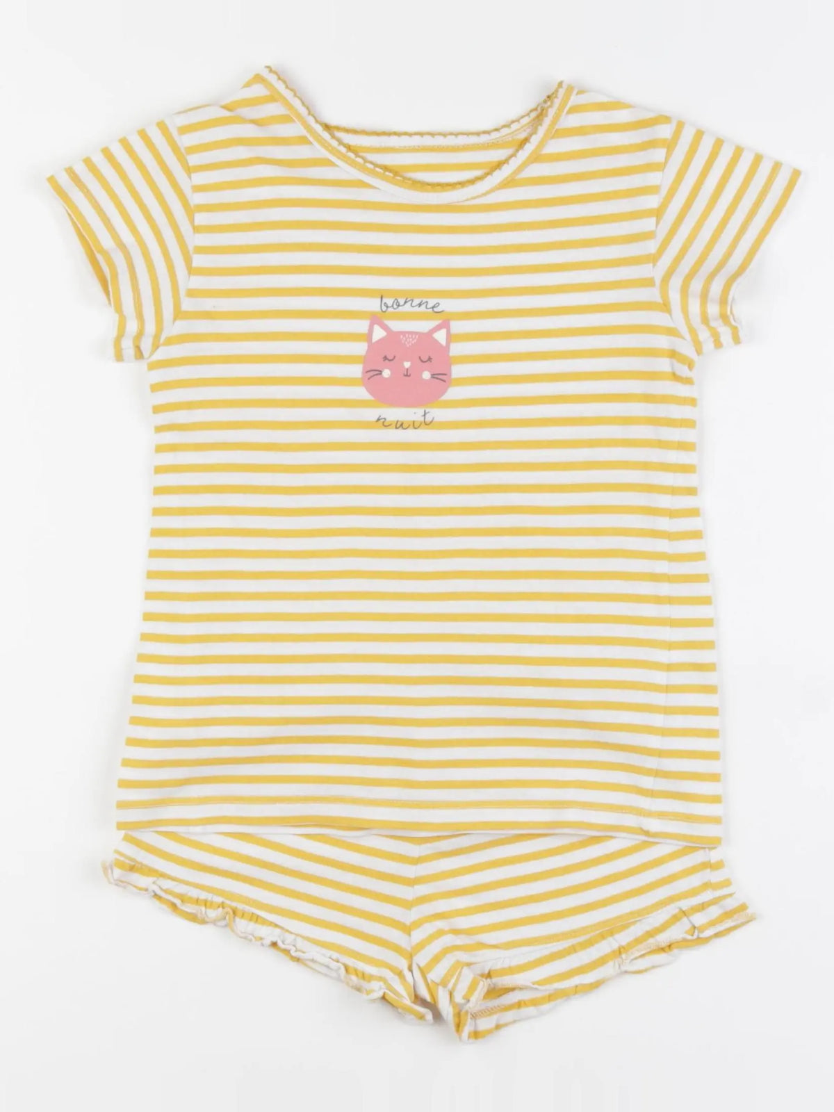 Vertbaudet - pyjama coton jaune - 5 ans
