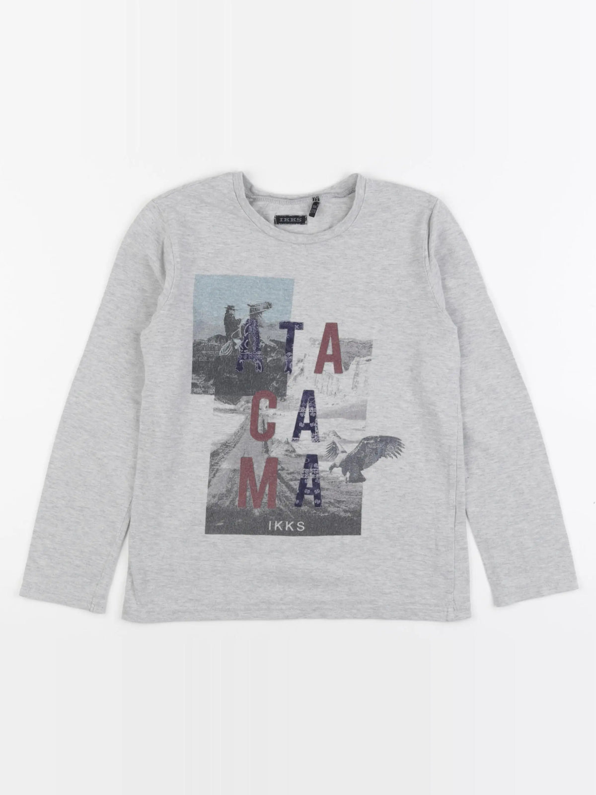 IKKS - tee-shirt gris - 8 ans