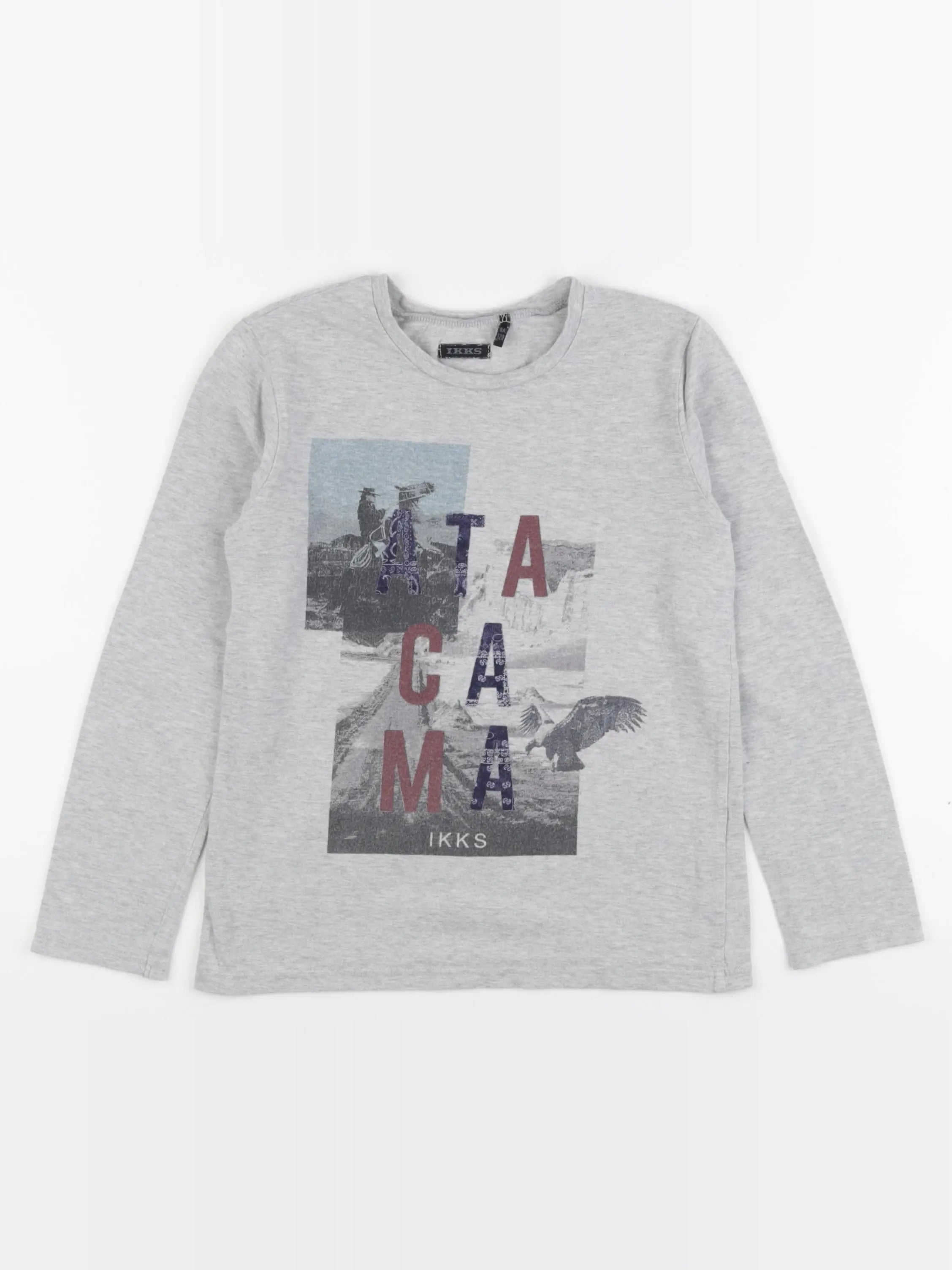 IKKS - tee-shirt gris - 8 ans