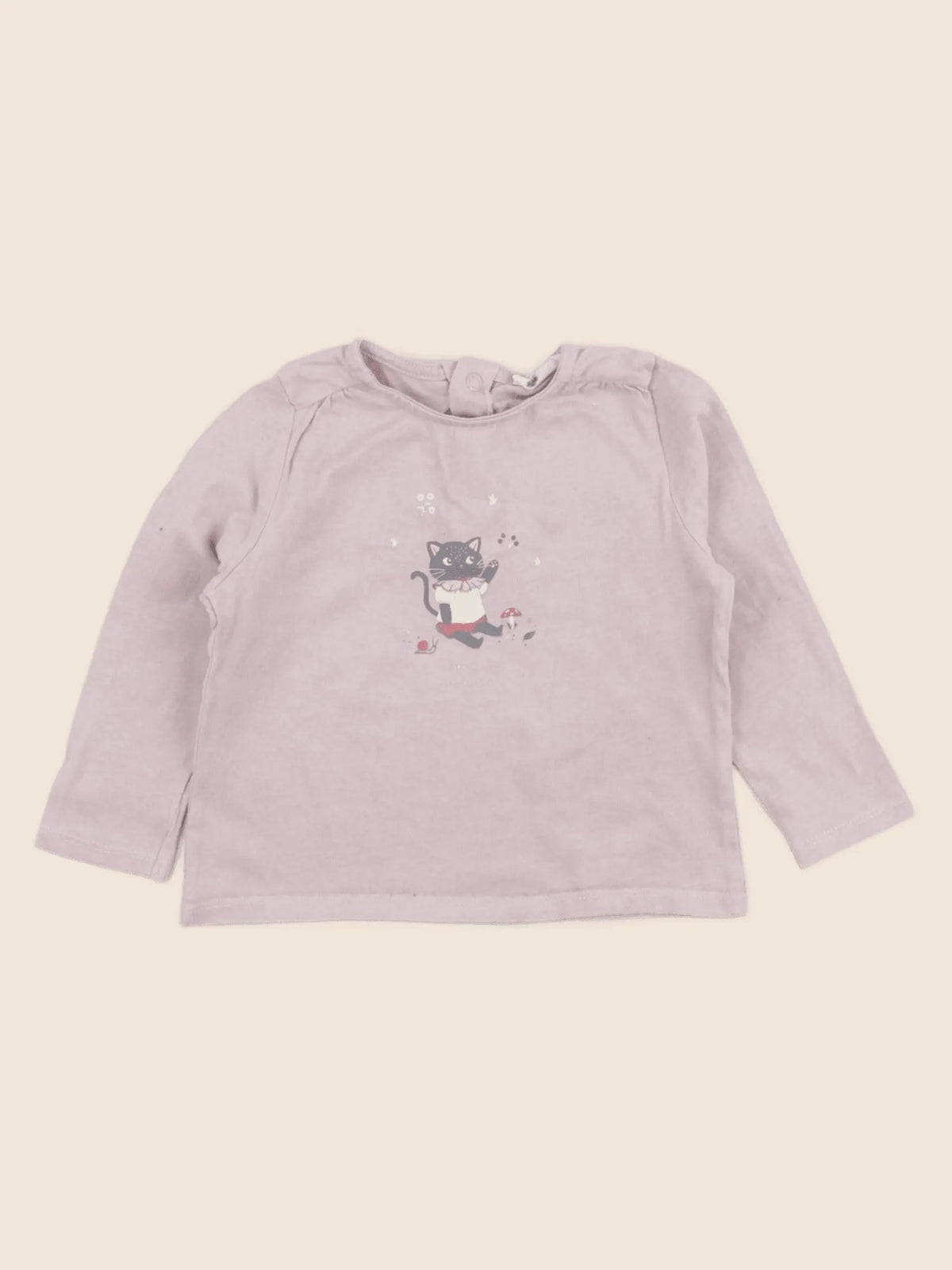 Little Cigogne - tee-shirt violet - 12 mois