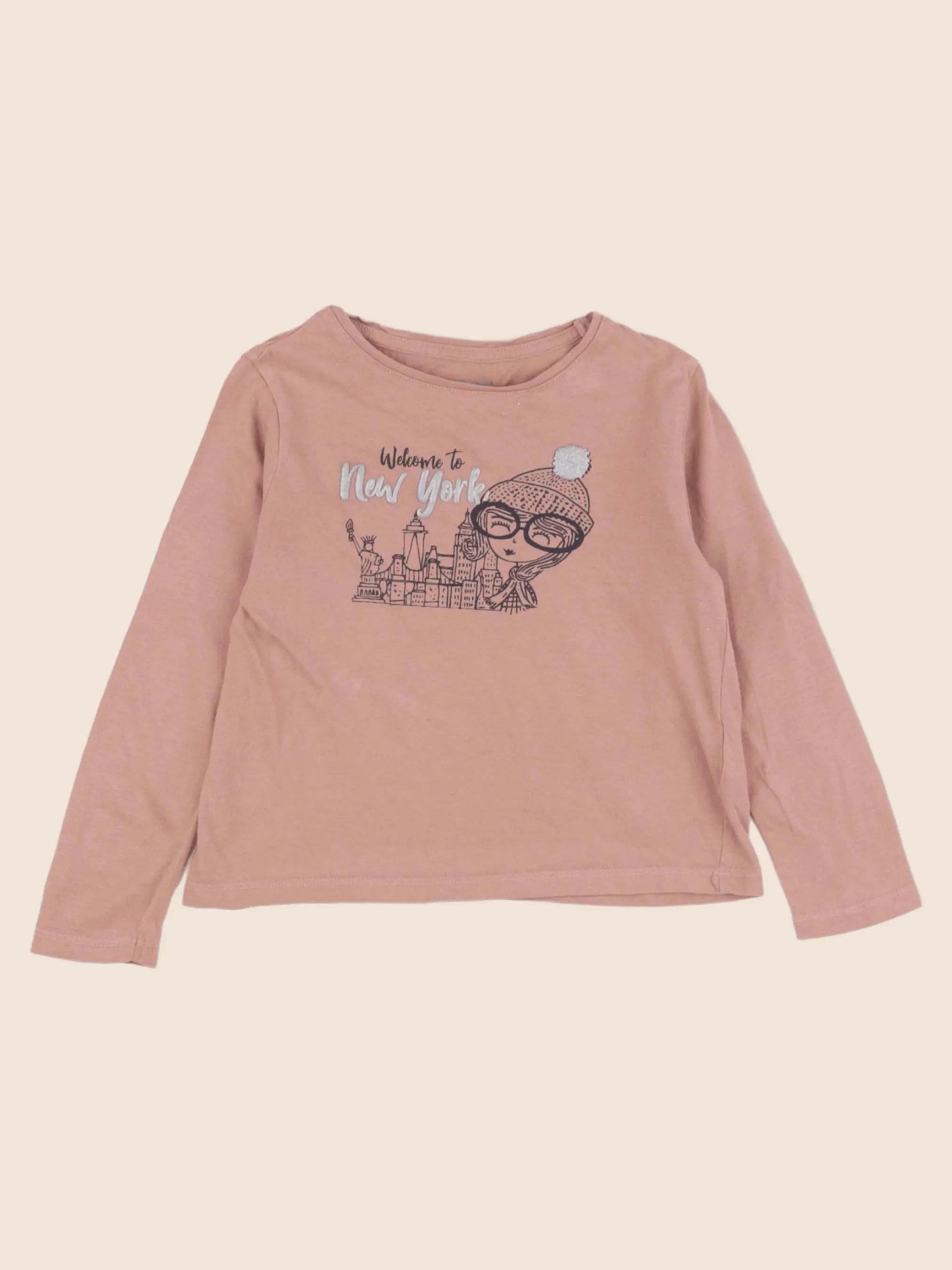 Vertbaudet - tee-shirt rose - 4 ans