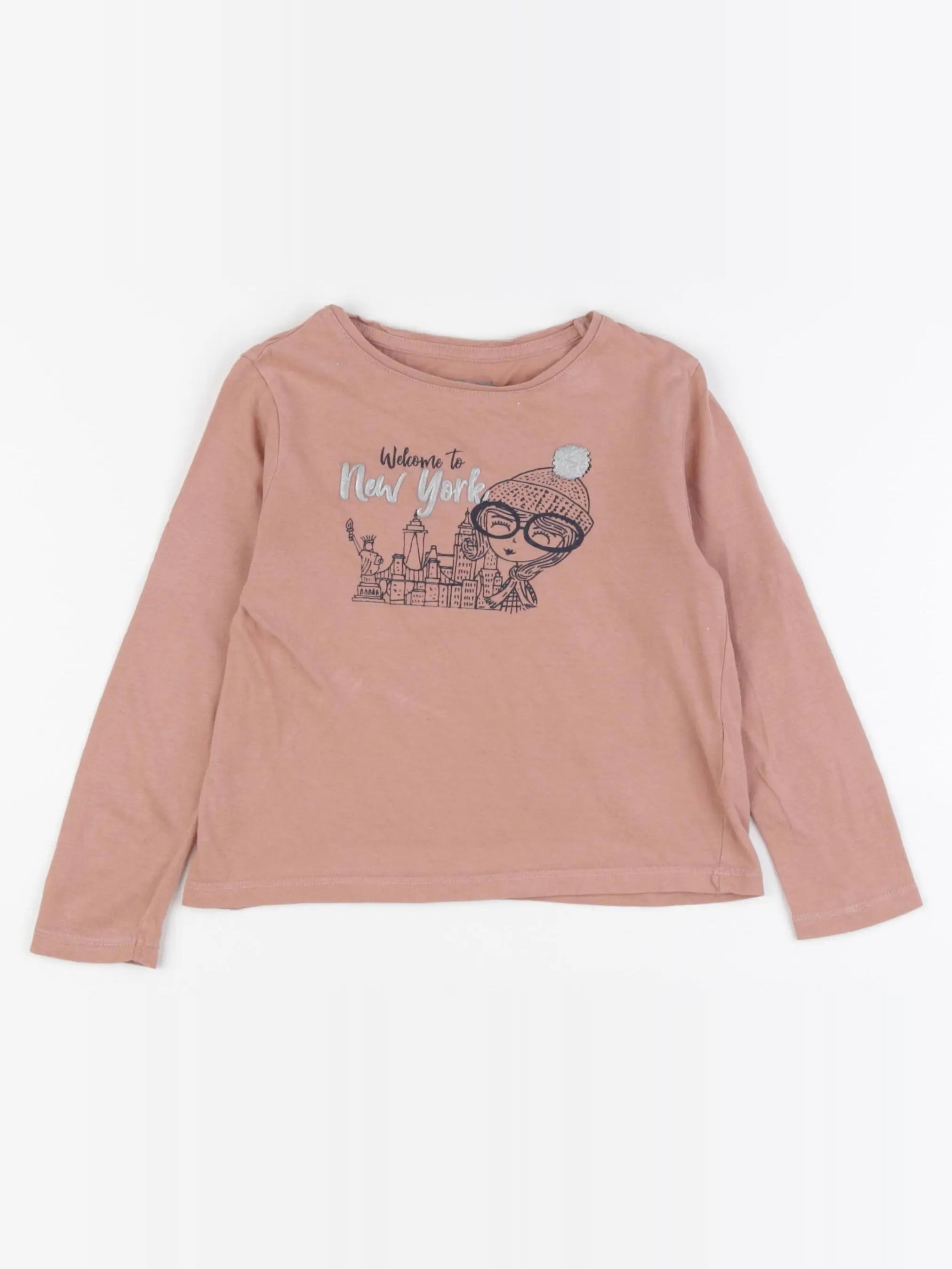 Vertbaudet - tee-shirt rose - 4 ans