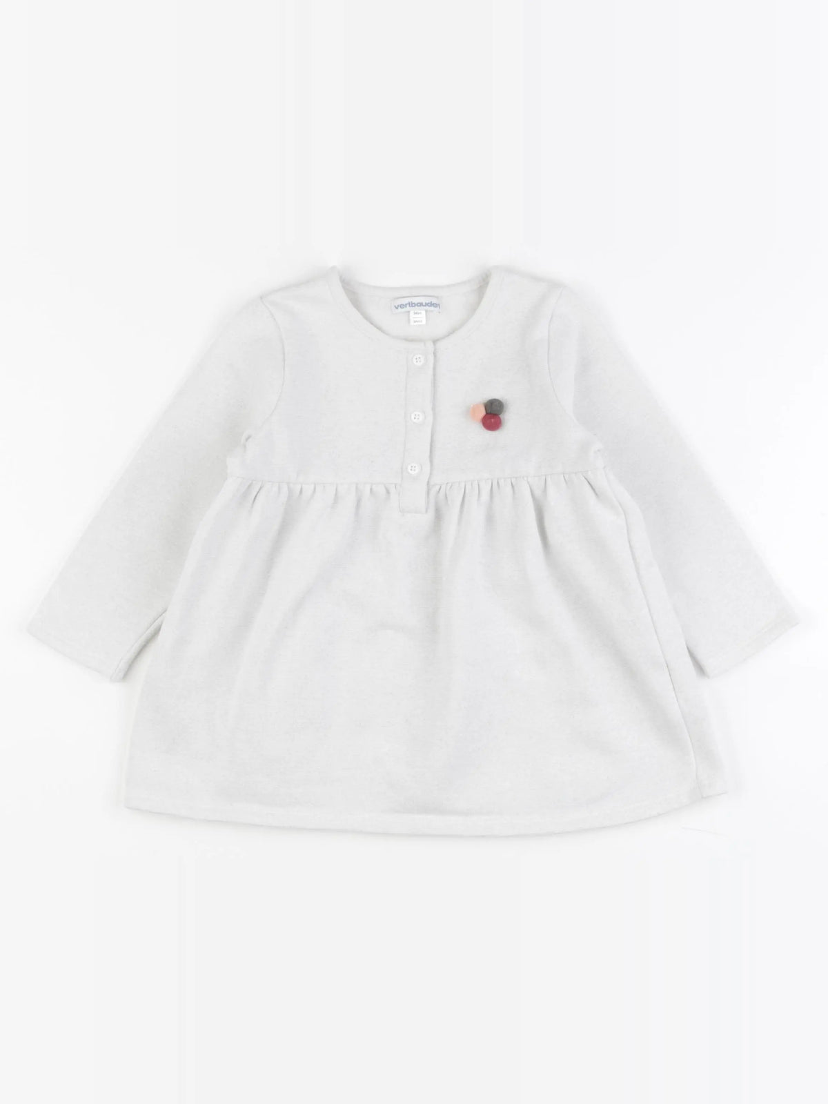 Vertbaudet - robe argent, blanc - 3 ans