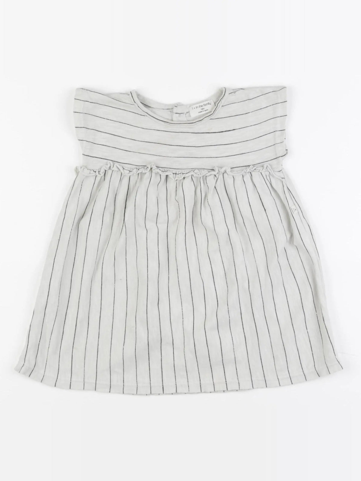 1+ In the family - robe gris - 18 mois