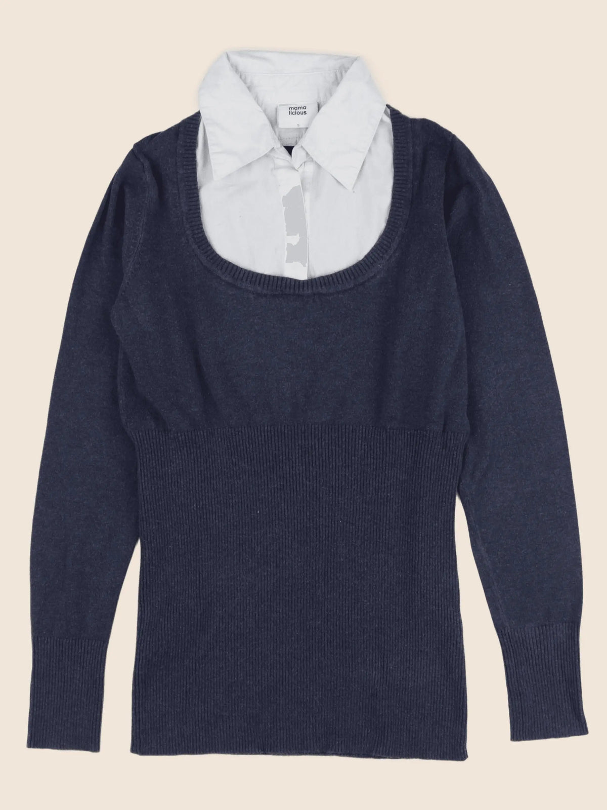 Mamalicious - pull grossesse bleu - 36