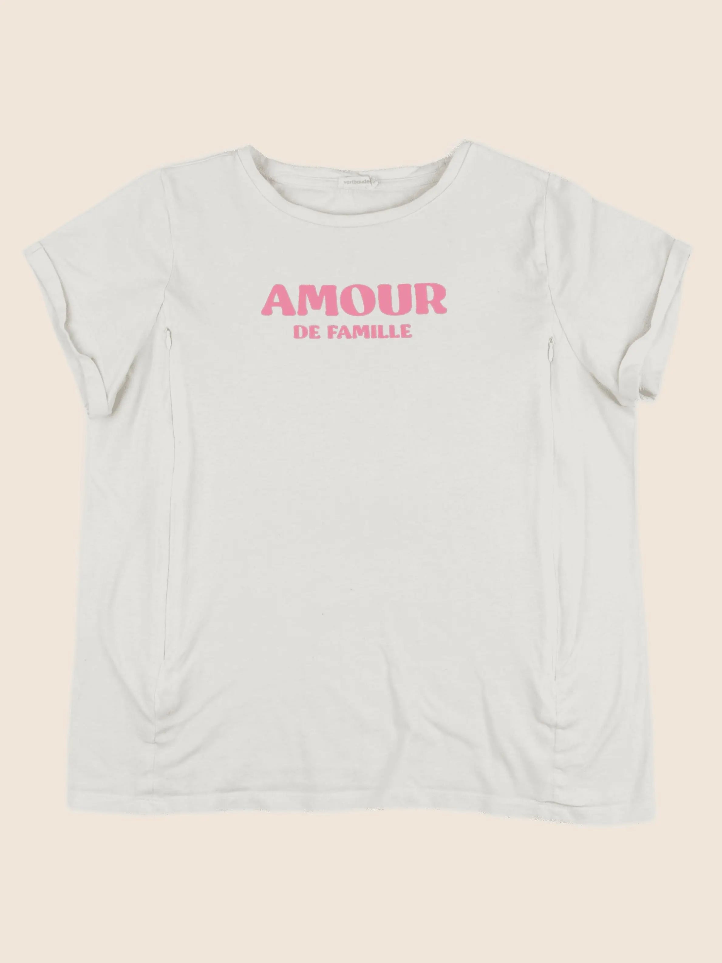 Vertbaudet - tee-shirt grossesse beige - 38 à 40