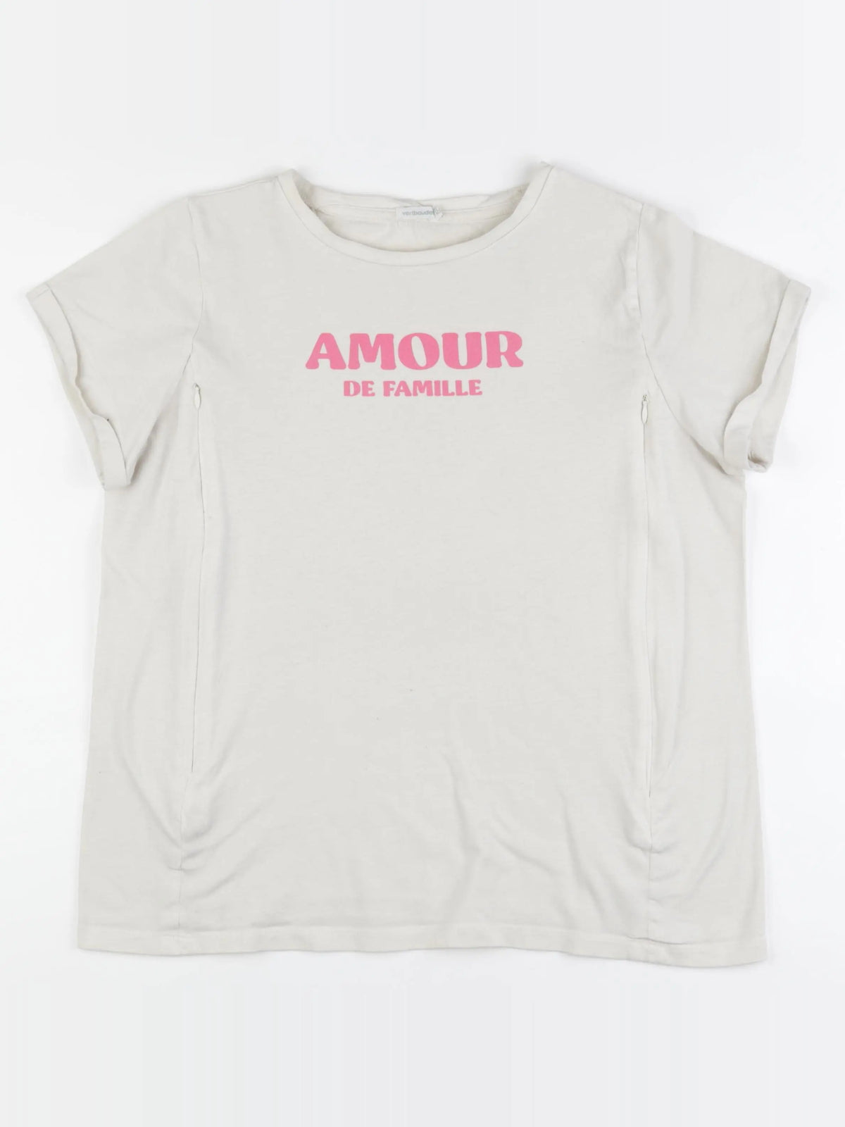 Vertbaudet - tee-shirt grossesse beige - 38 à 40