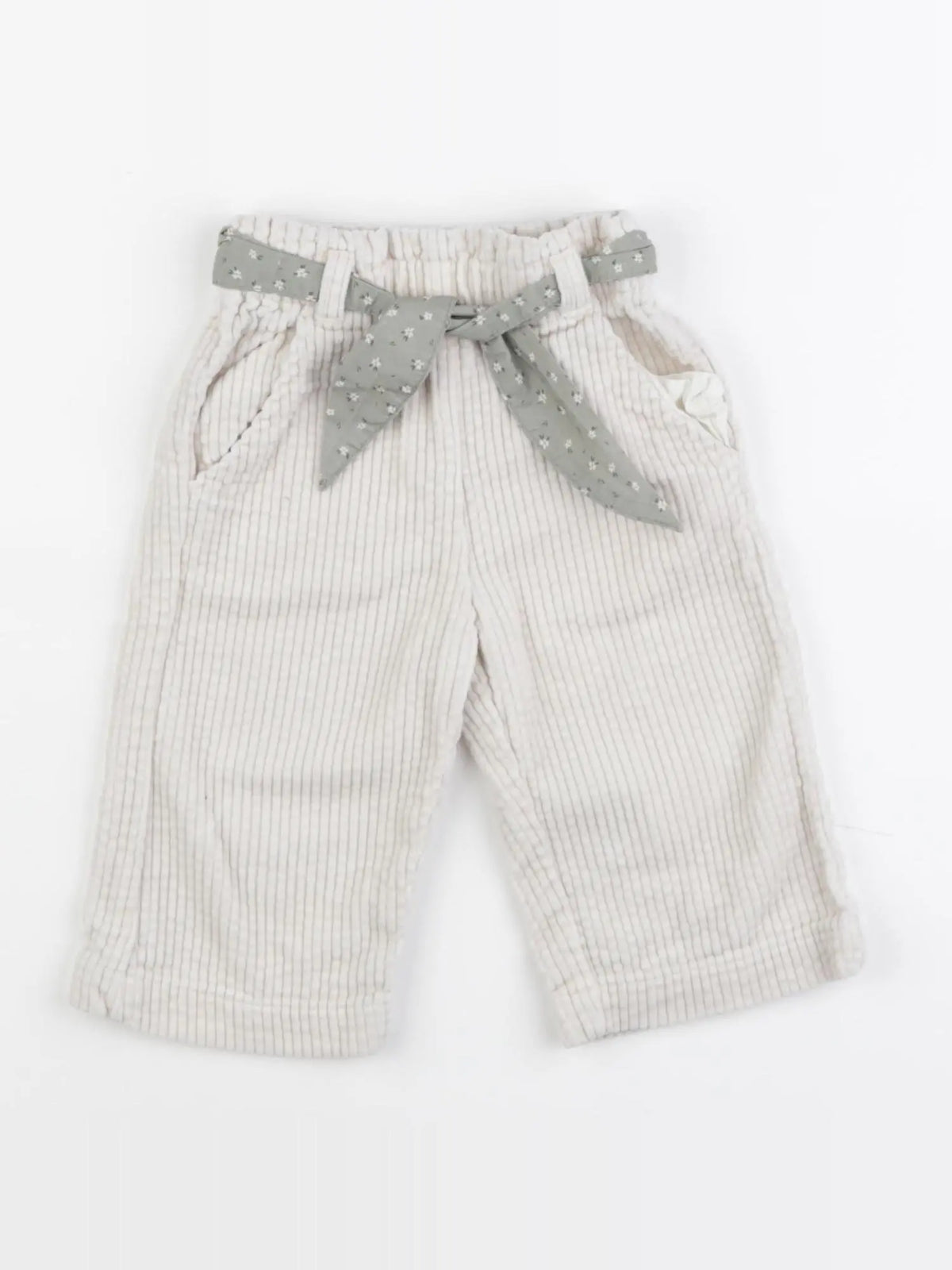 Vertbaudet - pantalon beige - 6 mois