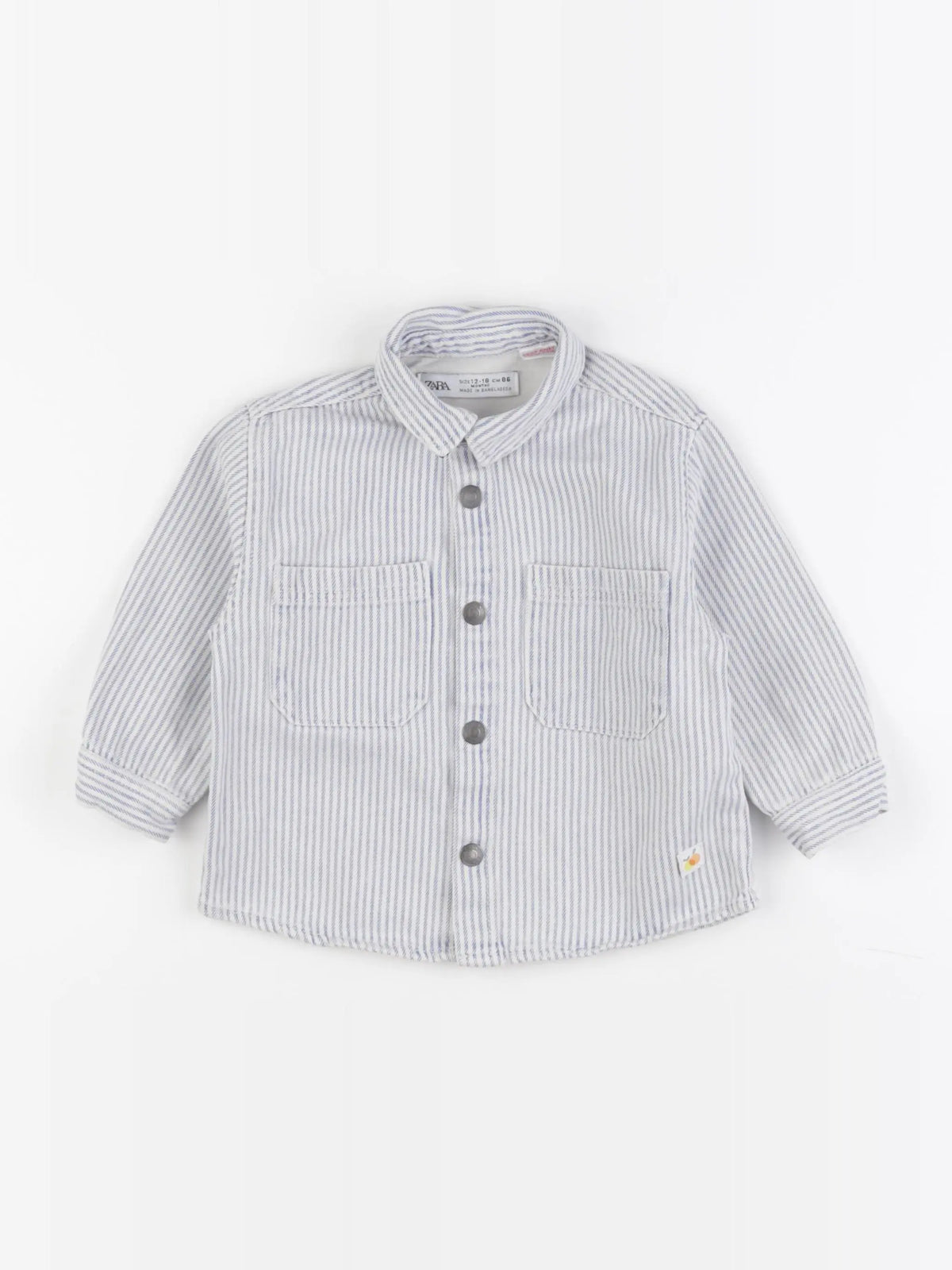 Zara - veste blanc, bleu - 12/18 mois