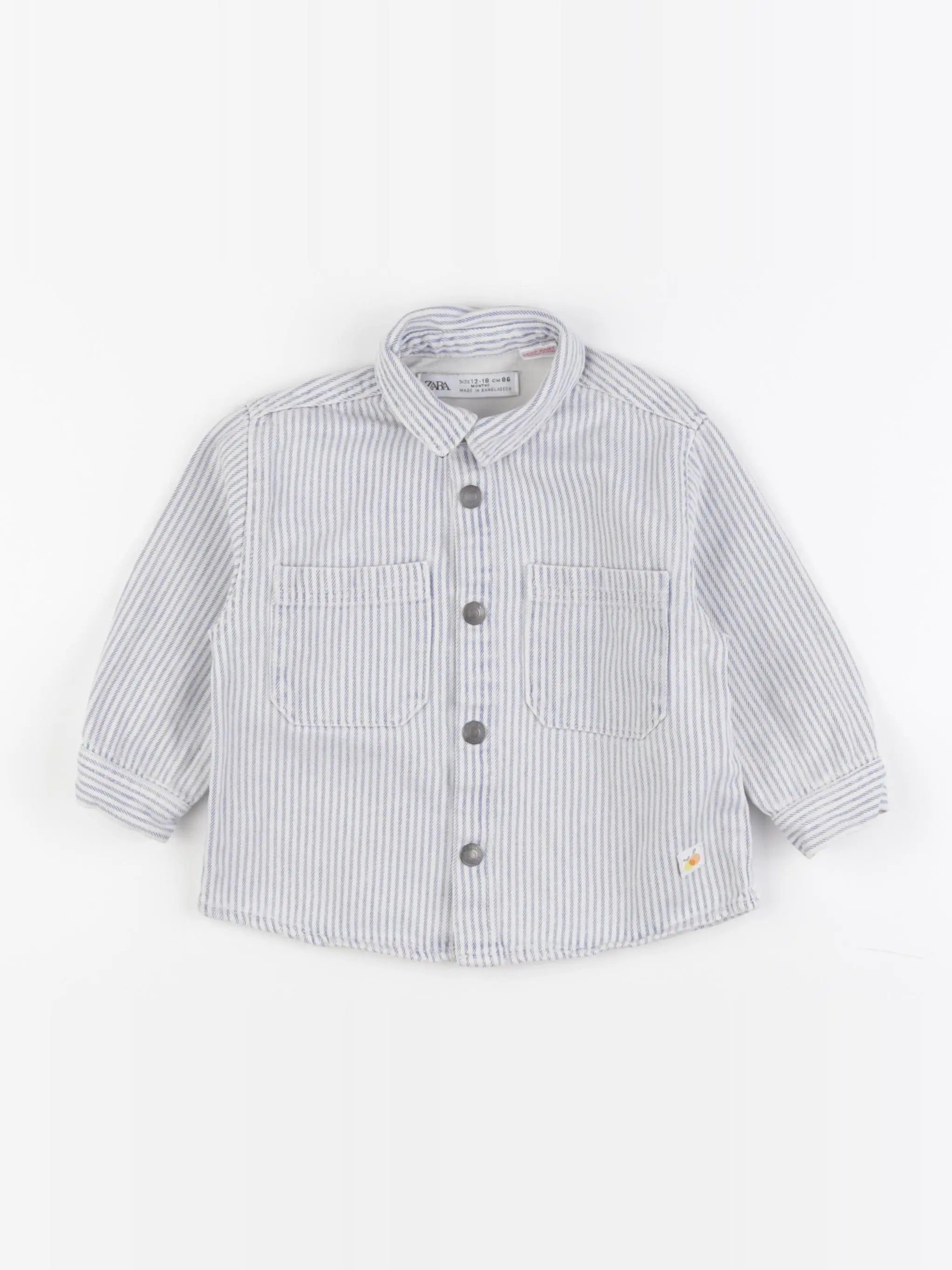 Zara - veste blanc, bleu - 12/18 mois