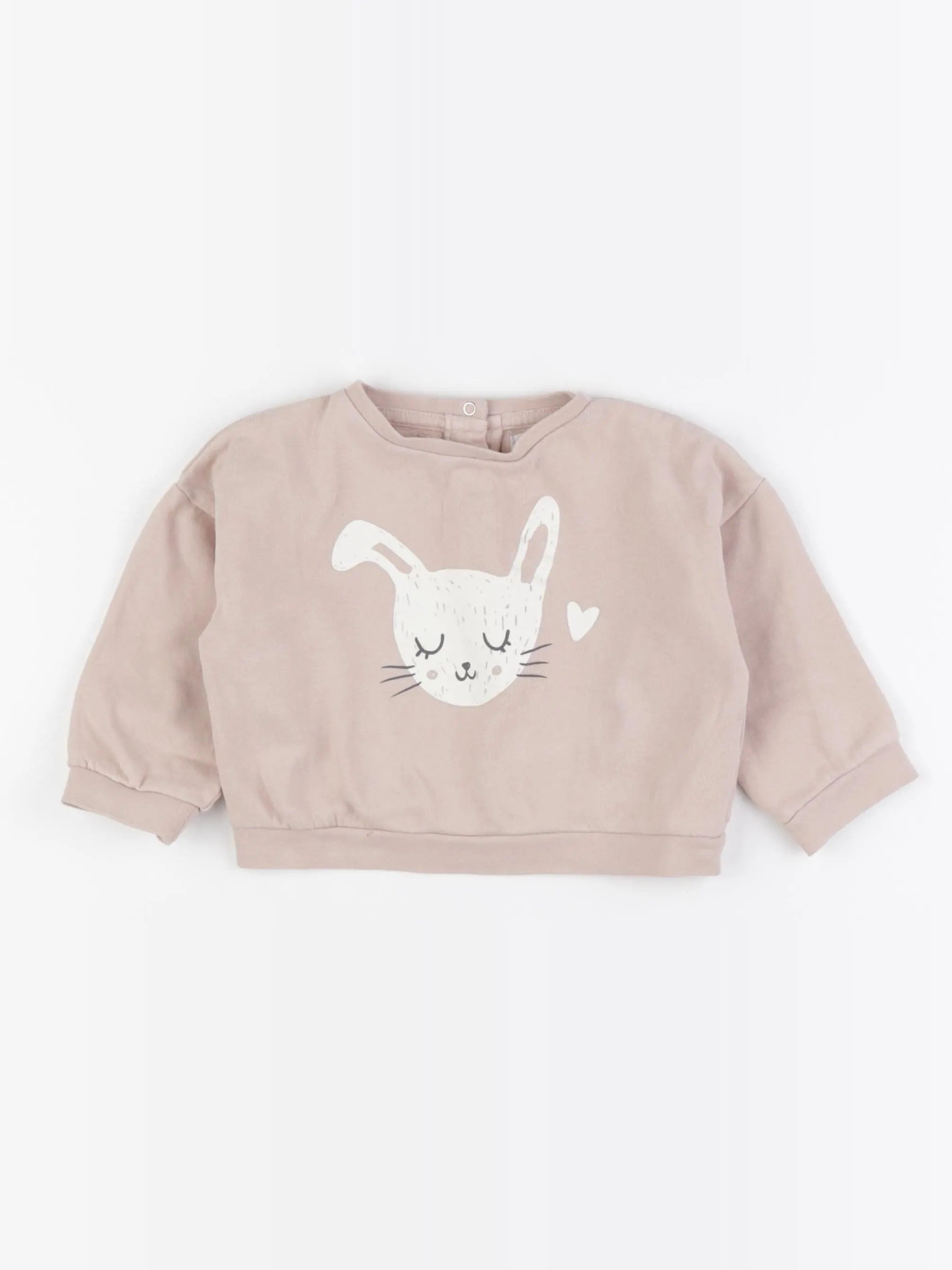 Vertbaudet - sweat rose - 18 mois
