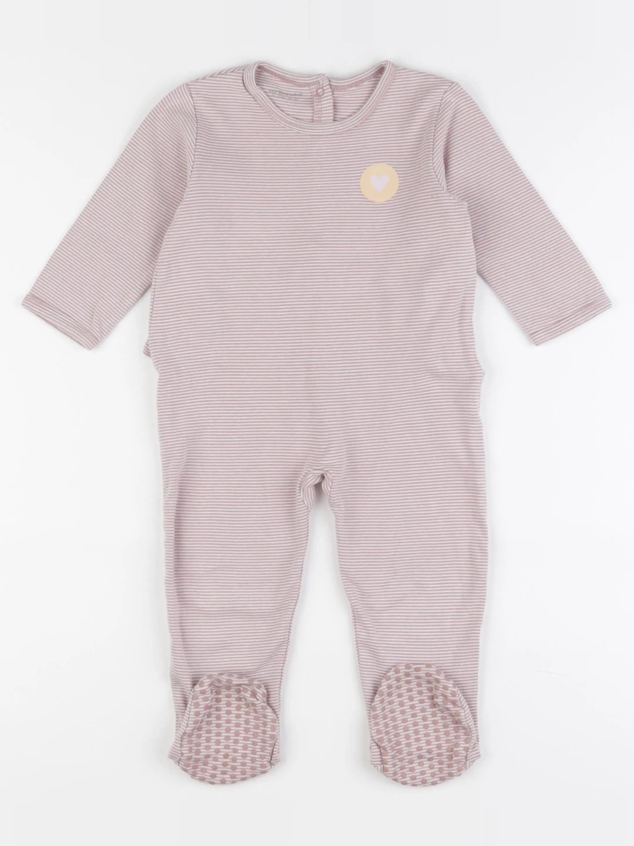 Vertbaudet - pyjama coton rose - 24 mois
