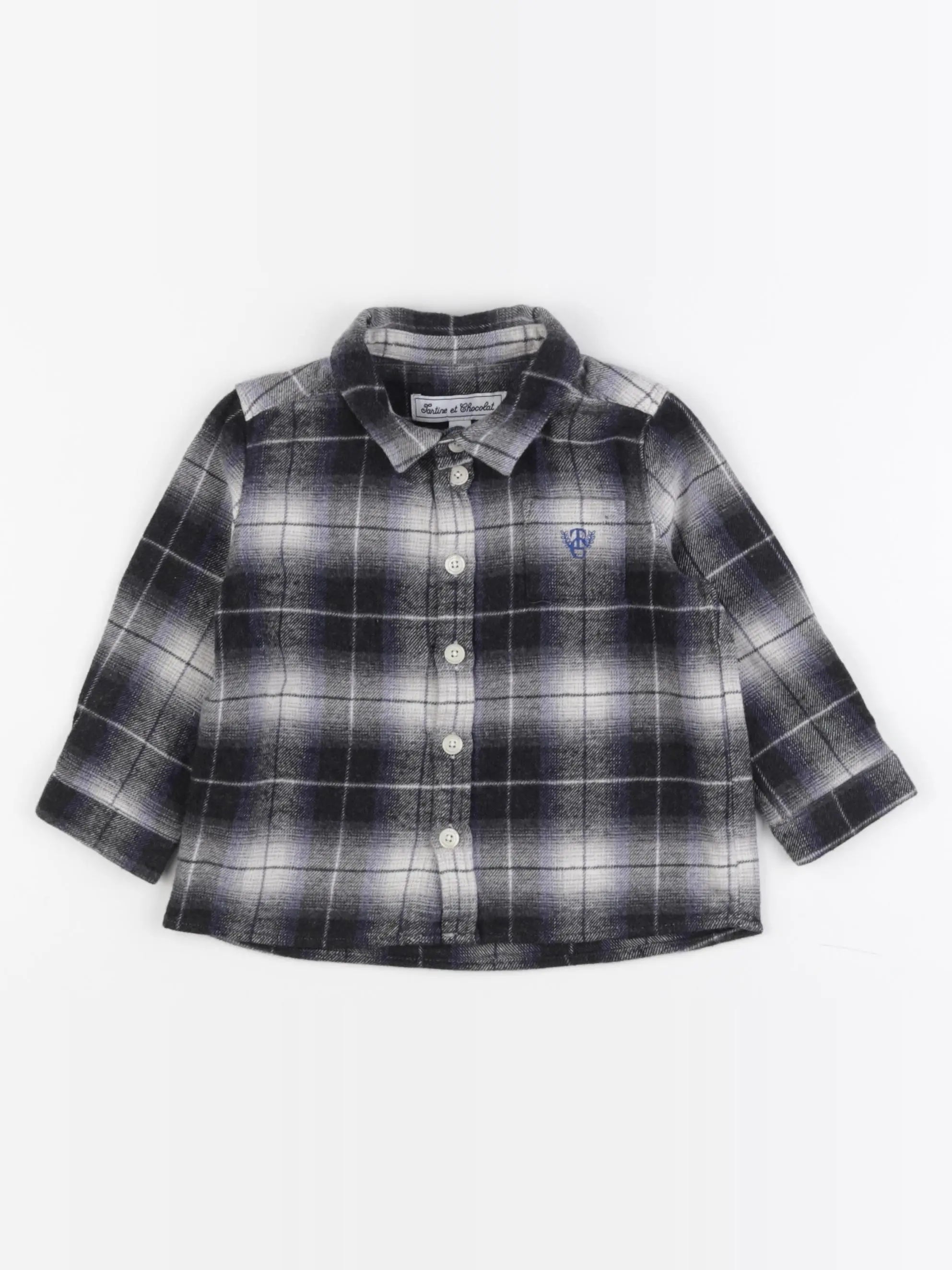 Tartine & Chocolat - chemise blanc, noir - 2 ans